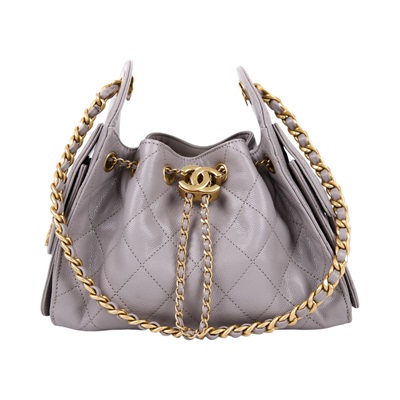 香奈兒 CHANEL 25 迷你包 AS5631 晶片款 灰荔枝25包 MINI 防塵袋