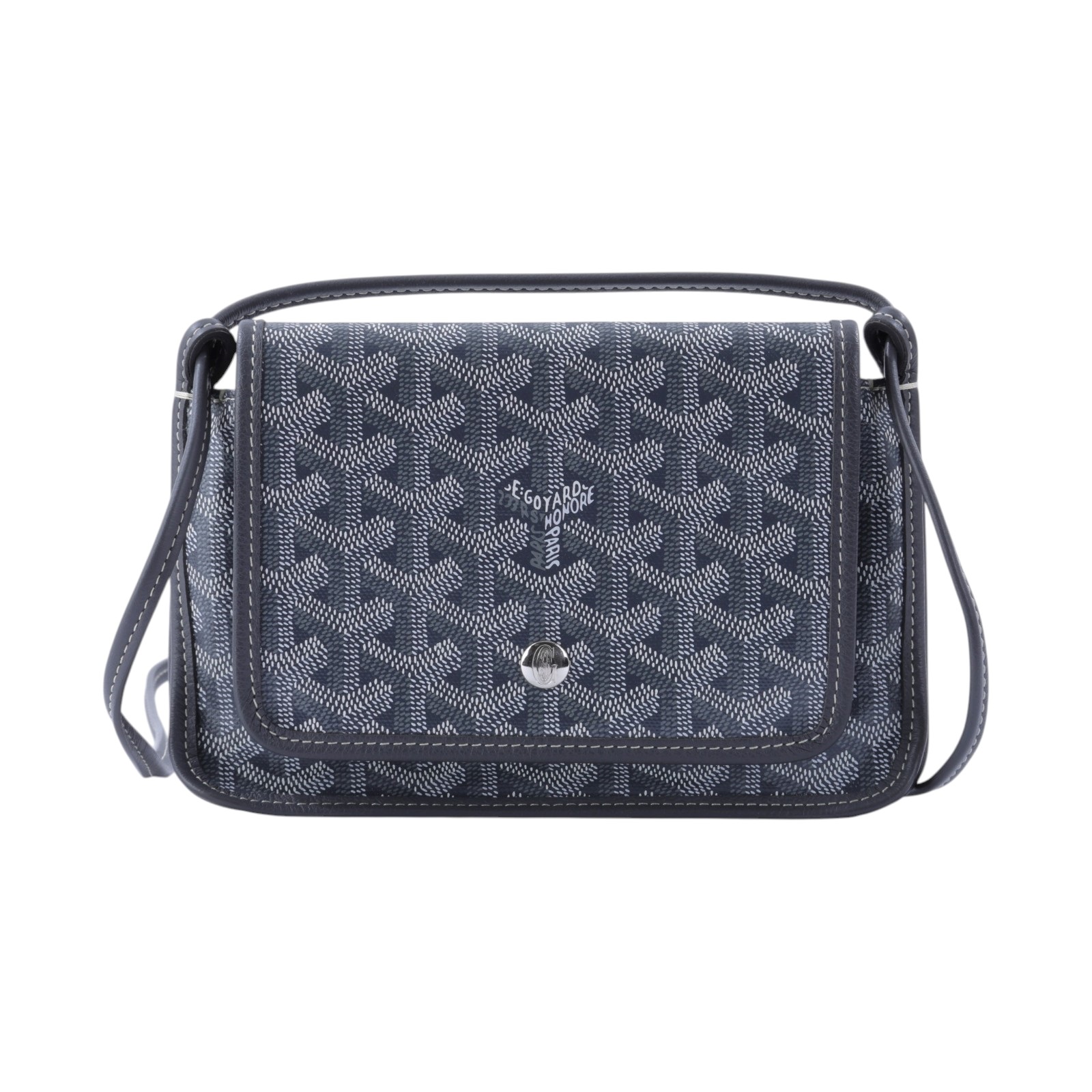 高雅德 GOYARD Plumet Pocket Wallet 肩背 隨身錢包 PLUMETPMLTY 灰PLUMET 防塵袋/購買證明