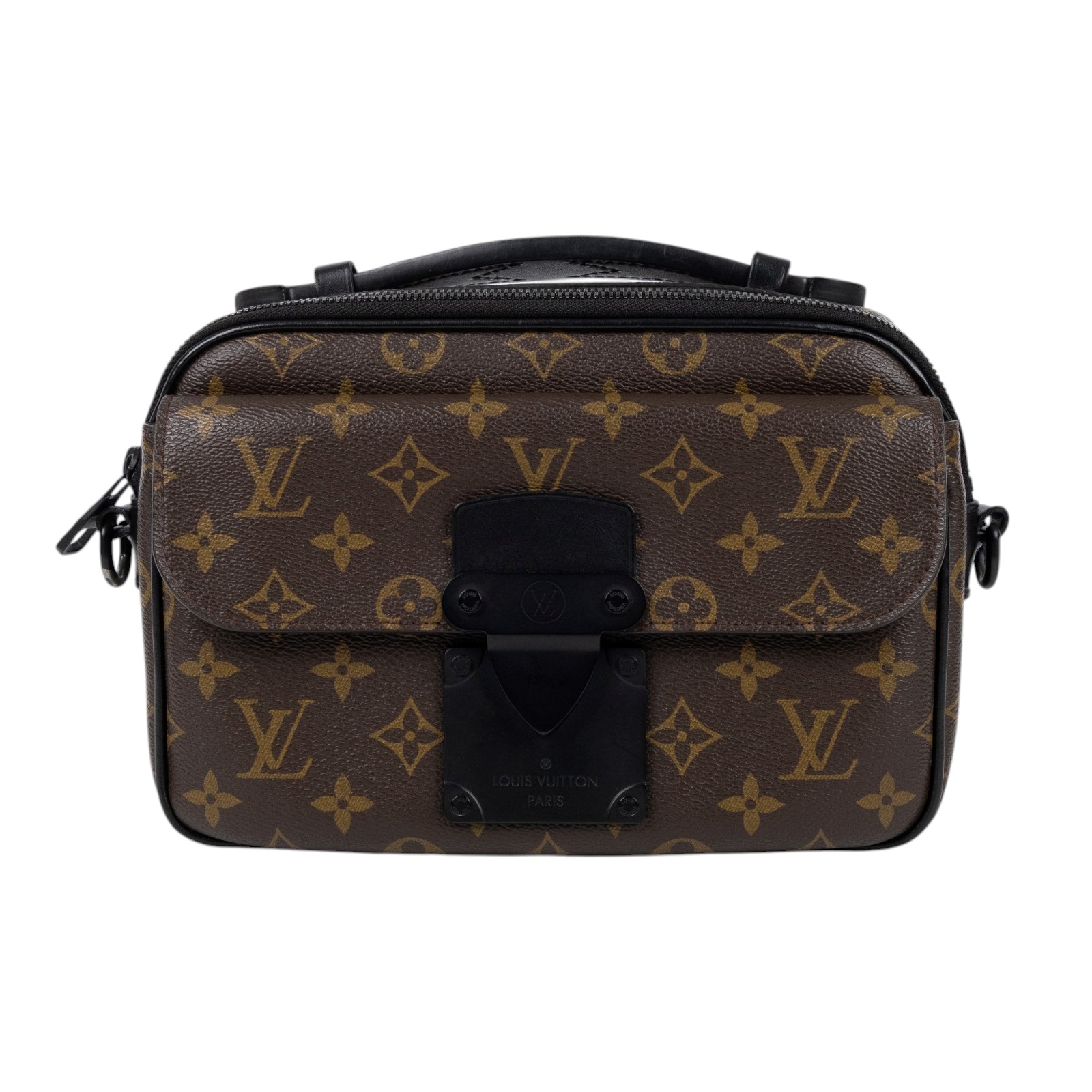 路易威登 LOUIS VUITTON S Lock 郵差包 塗層帆布 M45806 晶片款 棕原花S Lock郵差包 防塵袋/購買證明