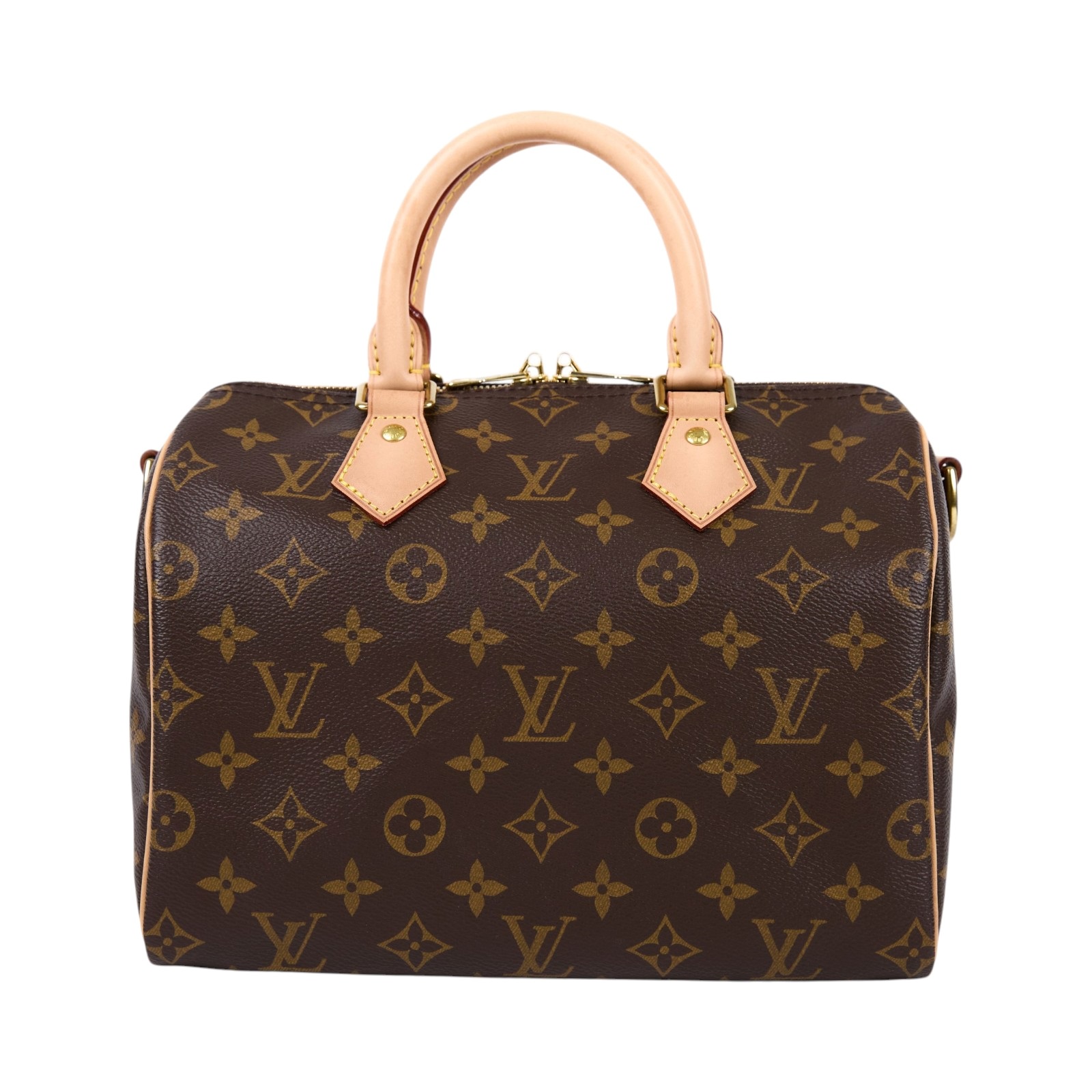 路易威登 LOUIS VUITTON Speedy Bandoulière  25 經典帆布 手提 斜背 波士頓包 M41113 晶片款  原廠盒子/防塵袋/背帶/鎖組/購買證明