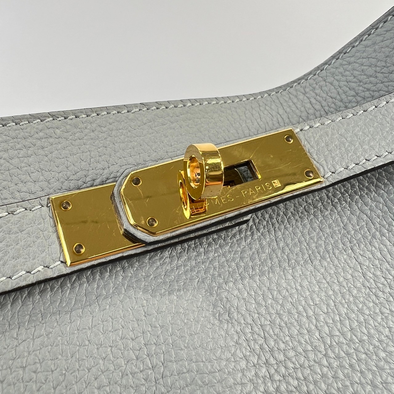 愛馬仕 Hermes So-Kelly Bag 凱莉水桶包 22 SOKL22 T刻 冰河藍SO KELLY 22CM 原廠盒子/防塵袋