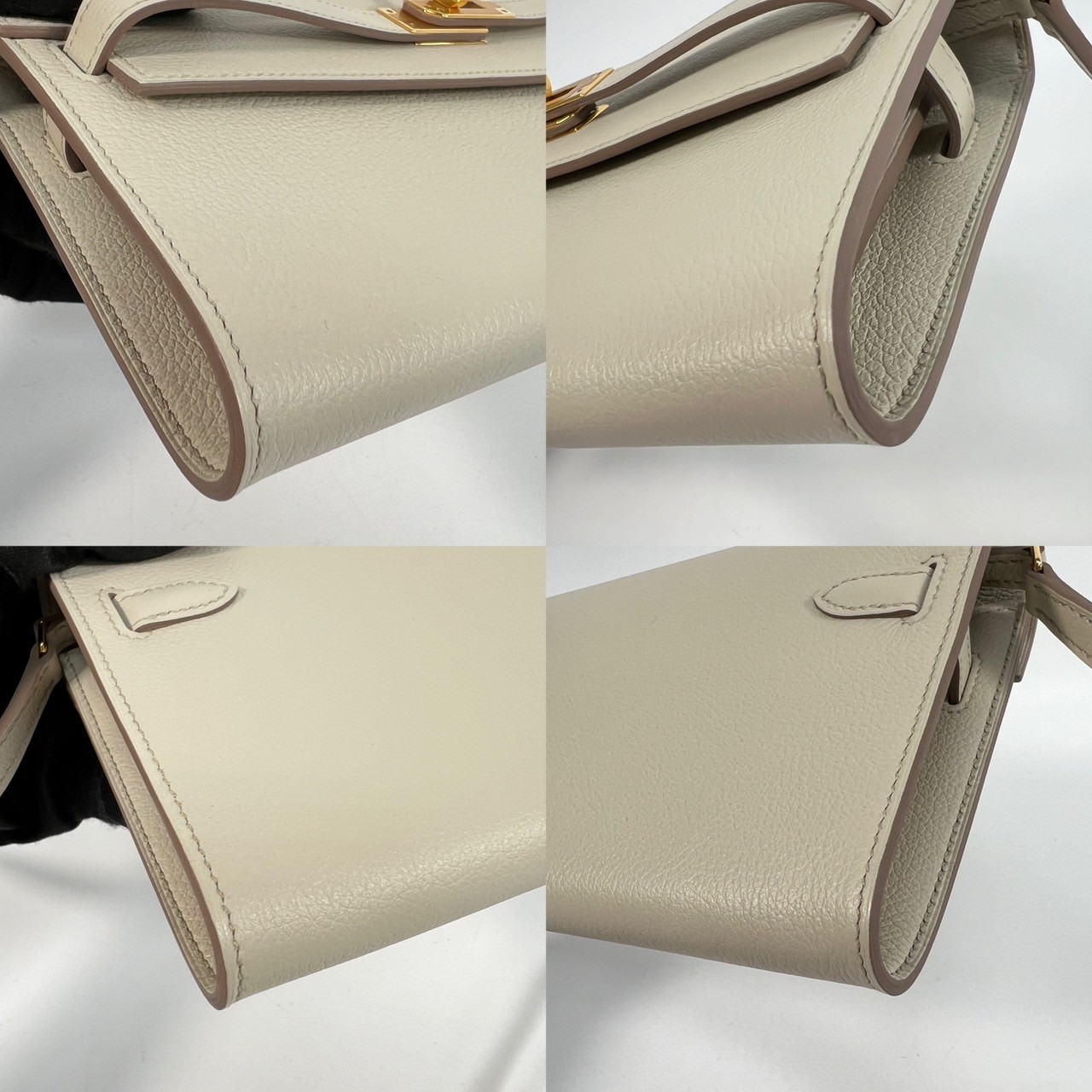 愛馬仕 Hermes Kelly to go 長夾肩背包 KLG W刻 灰白KELLY TO GO 原廠盒子/防塵袋
