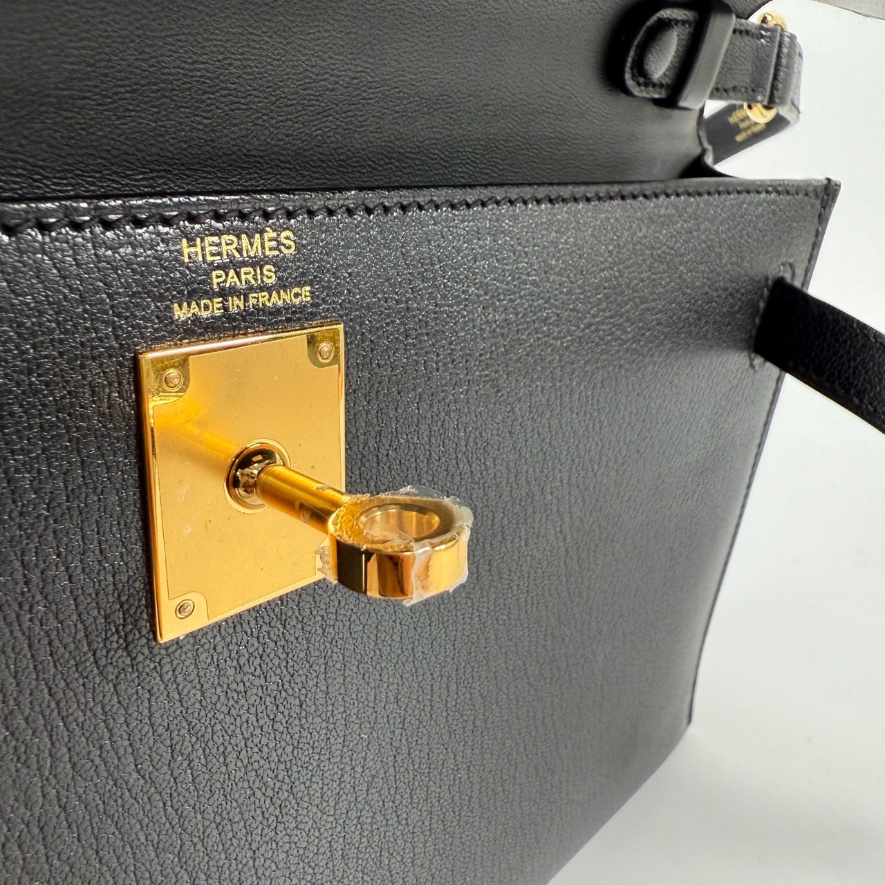 愛馬仕 Hermes Kelly Elan 凱莉包 腋下包 KLELAN B刻 黑金KELLY ELAN 原廠盒子/防塵袋