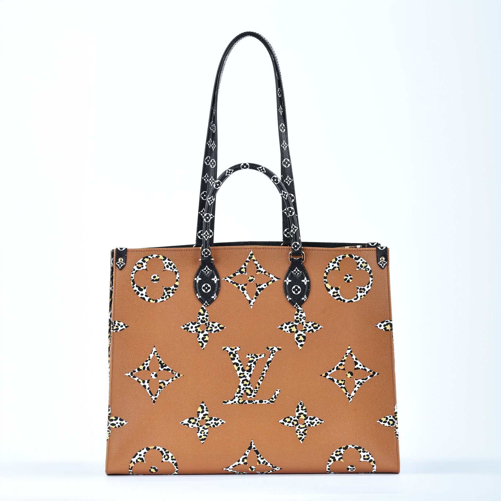 路易威登 LOUIS VUITTON OnTheGo GM 購物袋 手提包 M44674 豹紋ONTHEGO JUNGLE MM 防塵袋