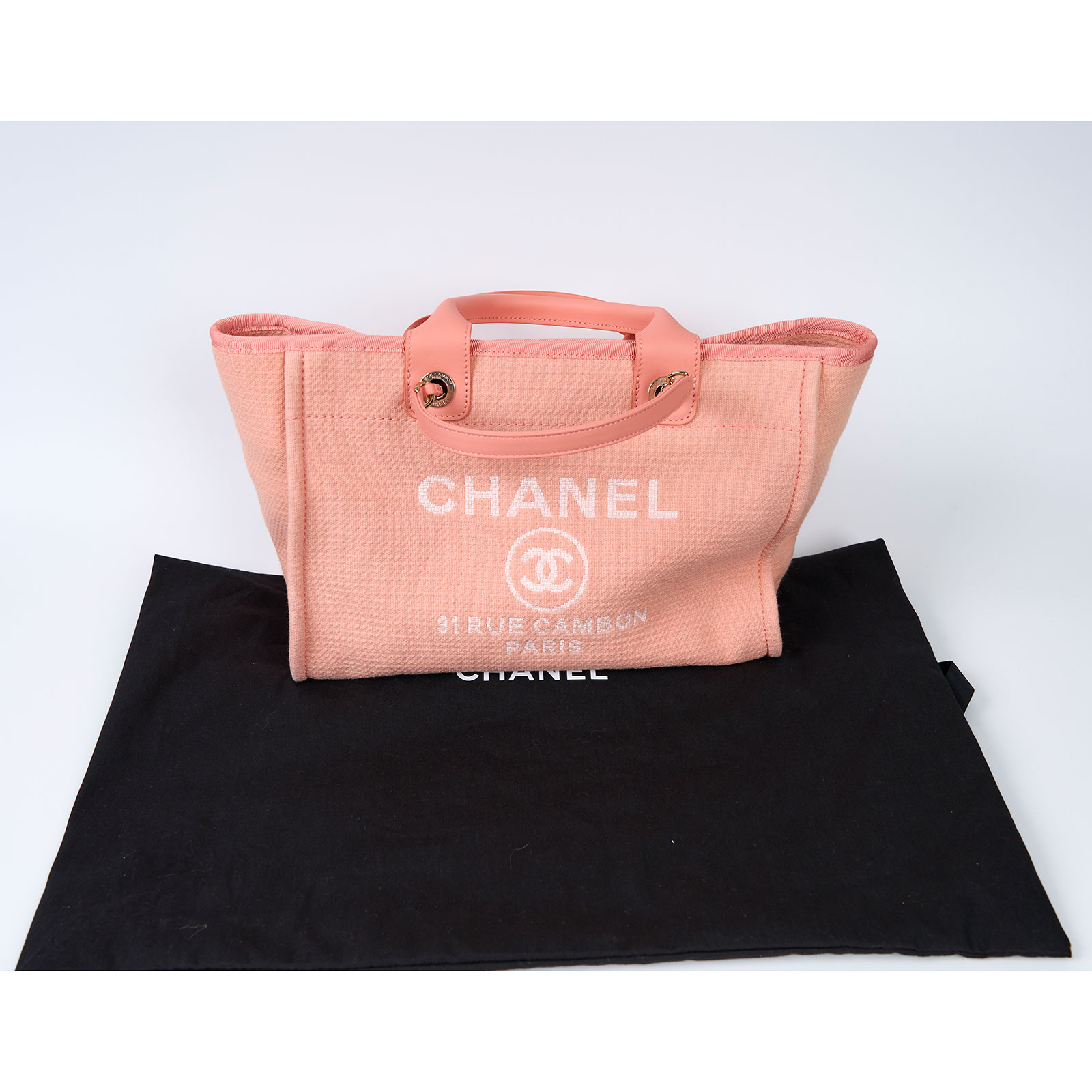 香奈兒 CHANEL 海灘包  晶片款 粉色沙灘包 DUSTＢAG