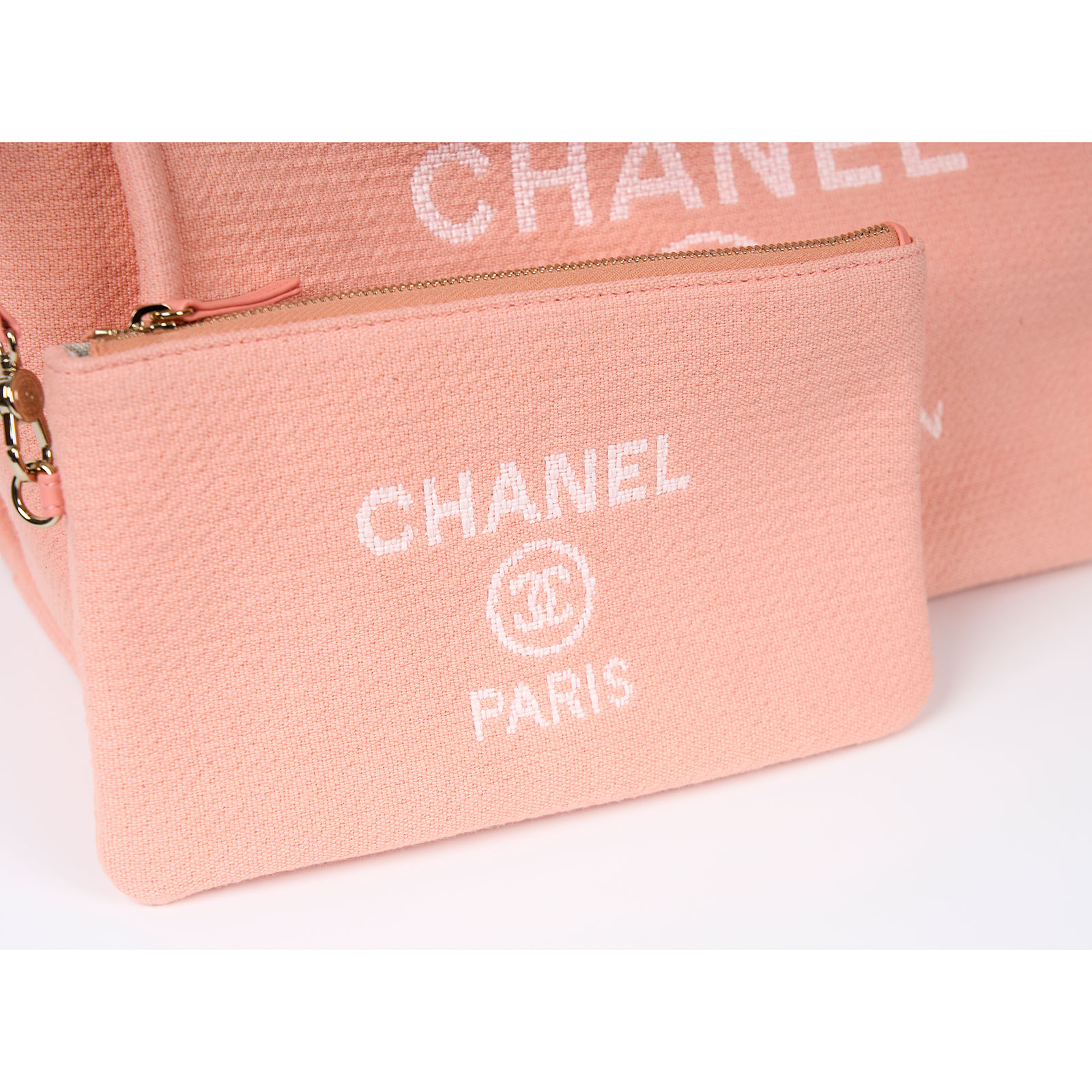 香奈兒 CHANEL 海灘包  晶片款 粉色沙灘包 DUSTＢAG