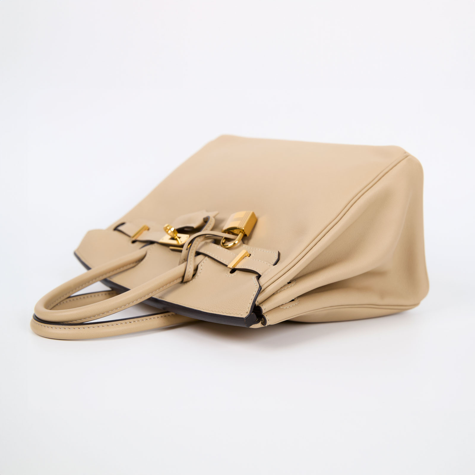 愛馬仕 Hermes Birkin Bag 柏金包 25 BK25 A刻 色號Trench 風衣灰Birkin25 Swift 原廠盒子/防塵袋/鎖組