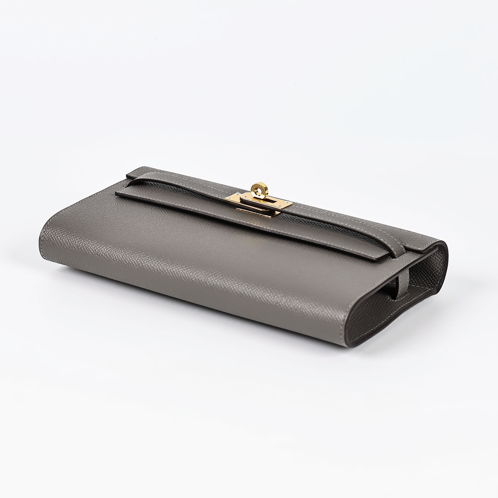 愛馬仕 Hermes Kelly to go 長夾肩背包 KLG U刻 灰KELLY TO GO 原廠盒子