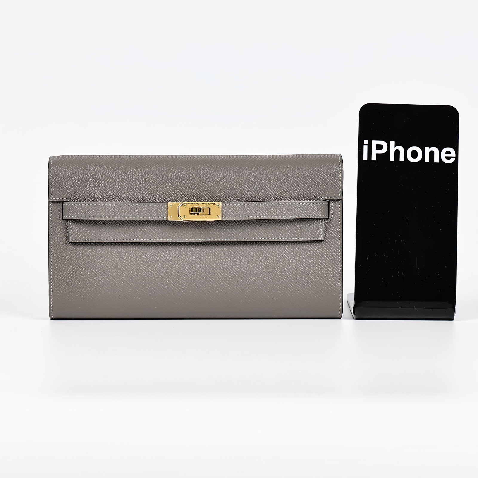 愛馬仕 Hermes Kelly to go 長夾肩背包 KLG U刻 灰KELLY TO GO 原廠盒子