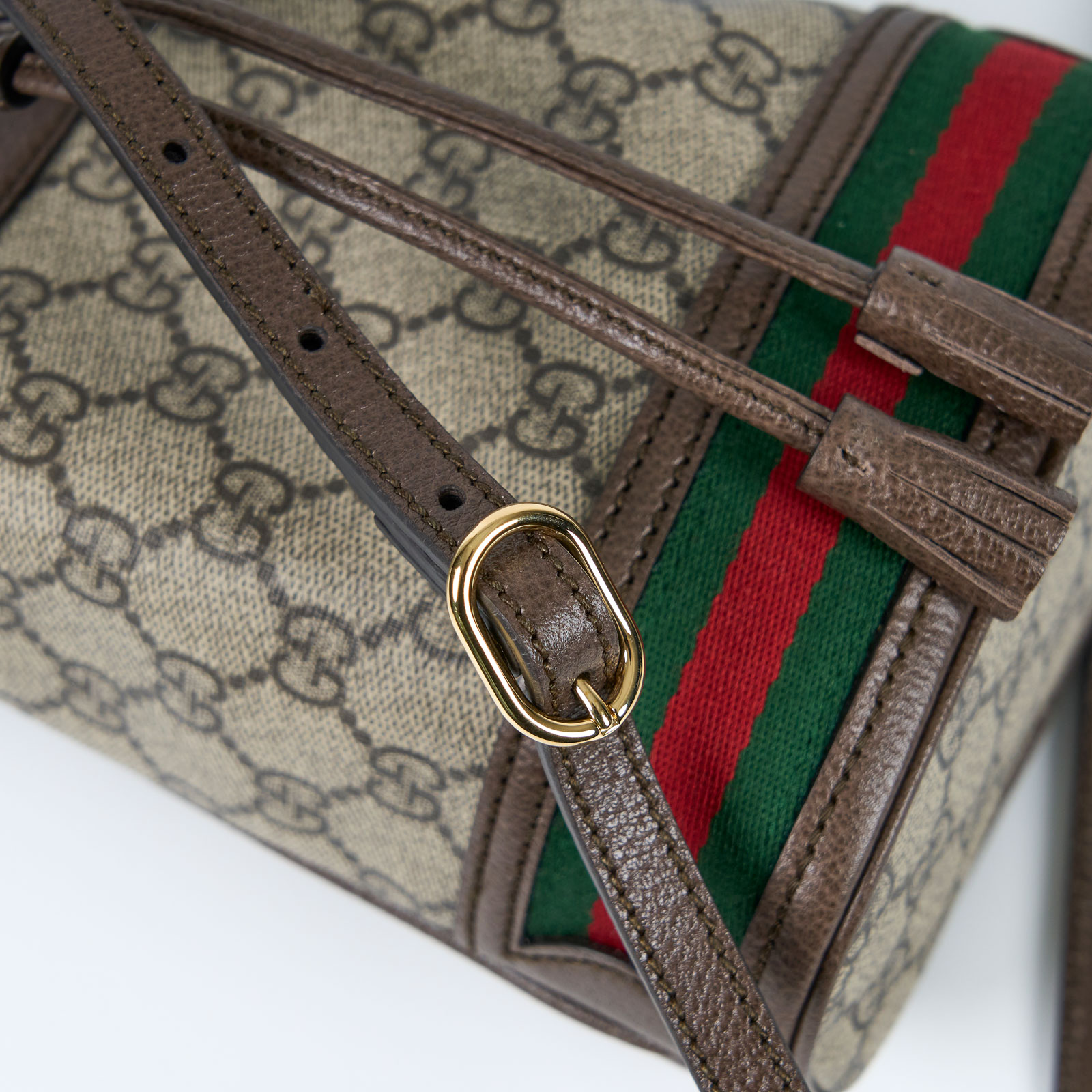 古馳 GUCCI Ophidia GG 迷你 水桶袋 550620 OPHIDIA GG斜背水桶包 原廠盒子/防塵袋