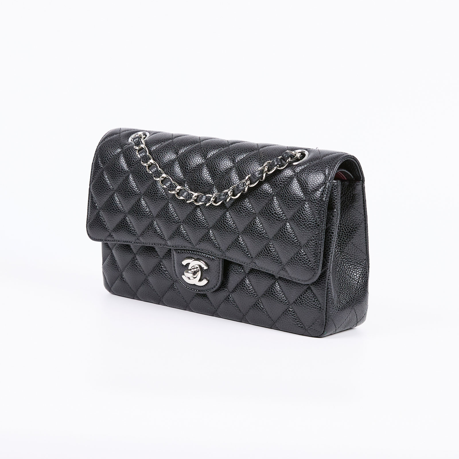 香奈兒 CHANEL CF 經典 口蓋包 A01112 31開黑銀荔枝COCO25 保證卡