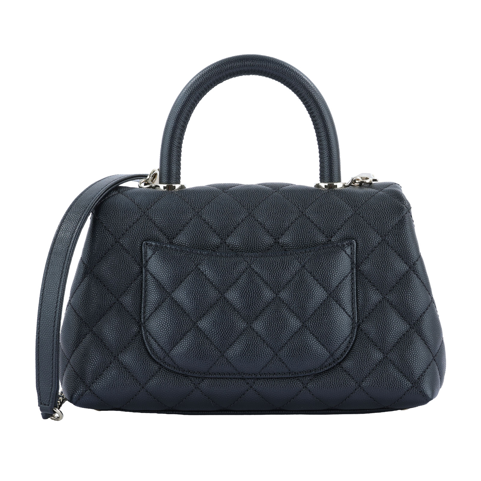 香奈兒 CHANEL Handle 24 手提 口蓋包  黑金荔枝COCO HANDLE24 原廠盒子/防塵袋