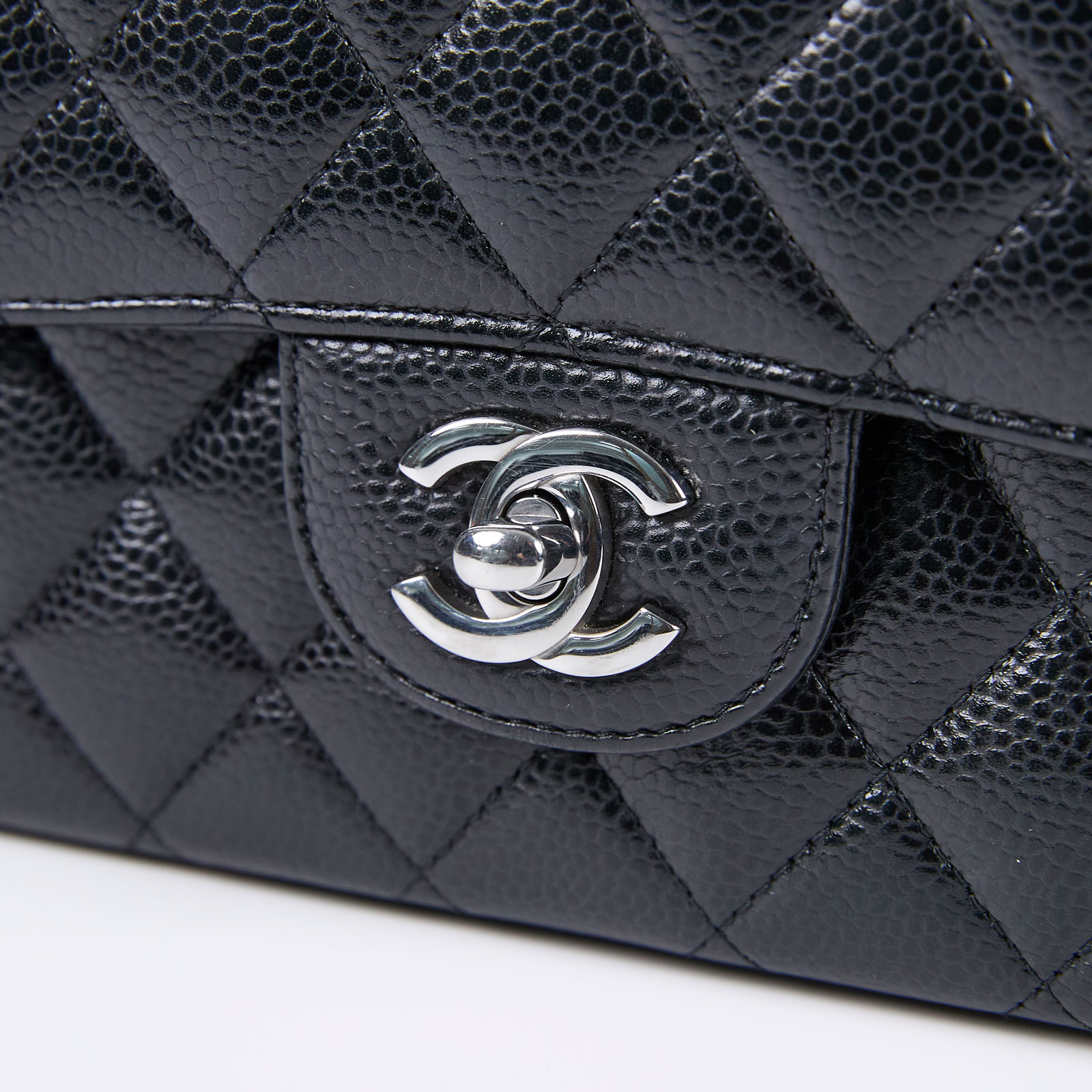 香奈兒 CHANEL CF 經典 11.12 口蓋包 A01112 晶片款 黑銀荔枝coco25 無附屬品