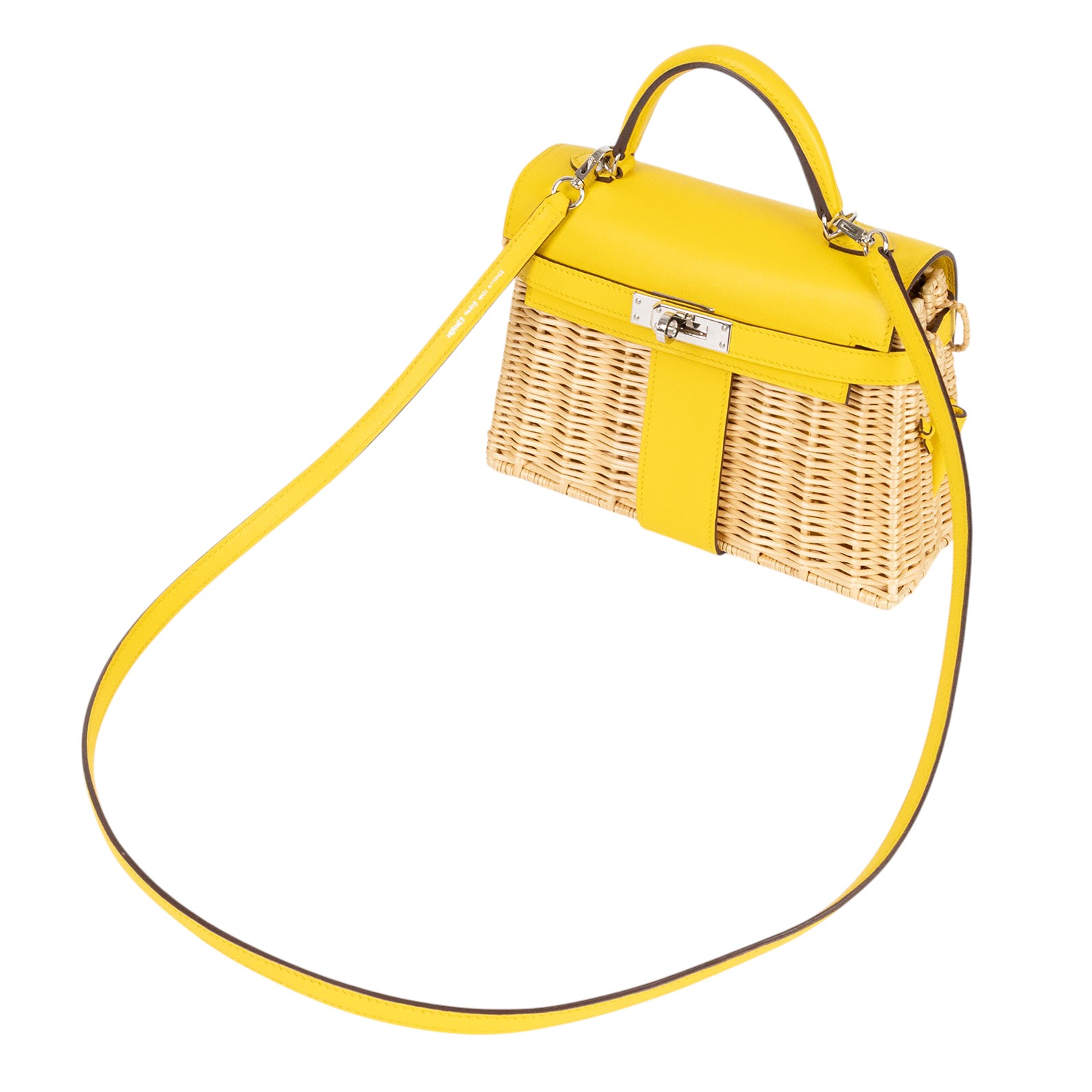 愛馬仕 Hermes Kelly Bag 凱莉包 mini Picnic KLMPIC Y刻 黃 MINI PICNIC 防塵袋