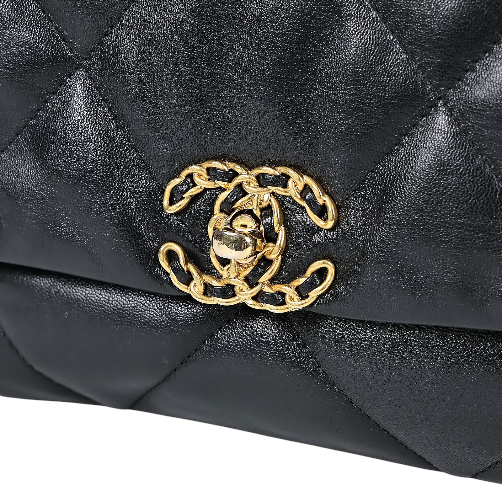 香奈兒 CHANEL 19 口蓋包 肩背 斜背 手提包  30開 黑金19包26CM 防塵袋/保證卡