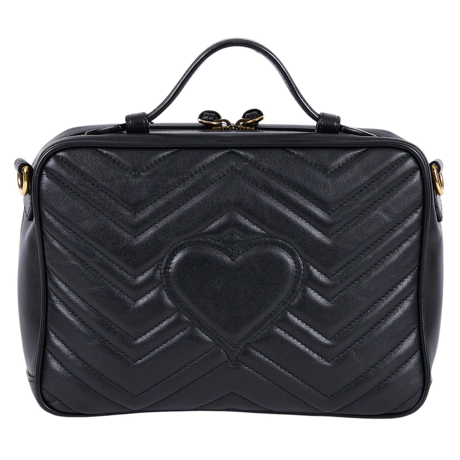 古馳 GUCCI GG Marmont 手提 肩背包 498100 黑MARMONT大相機包 原廠盒子/防塵袋