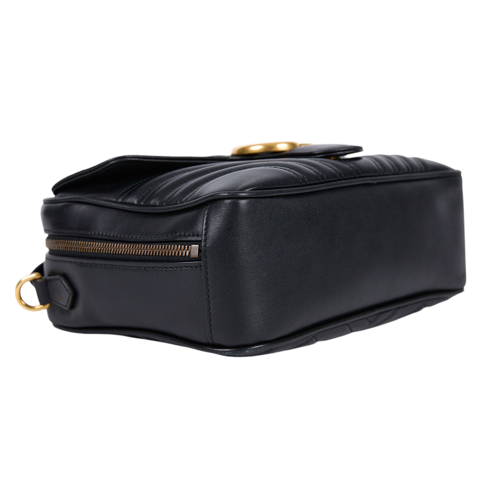 古馳 GUCCI GG Marmont 手提 肩背包 498100 黑MARMONT大相機包 原廠盒子/防塵袋