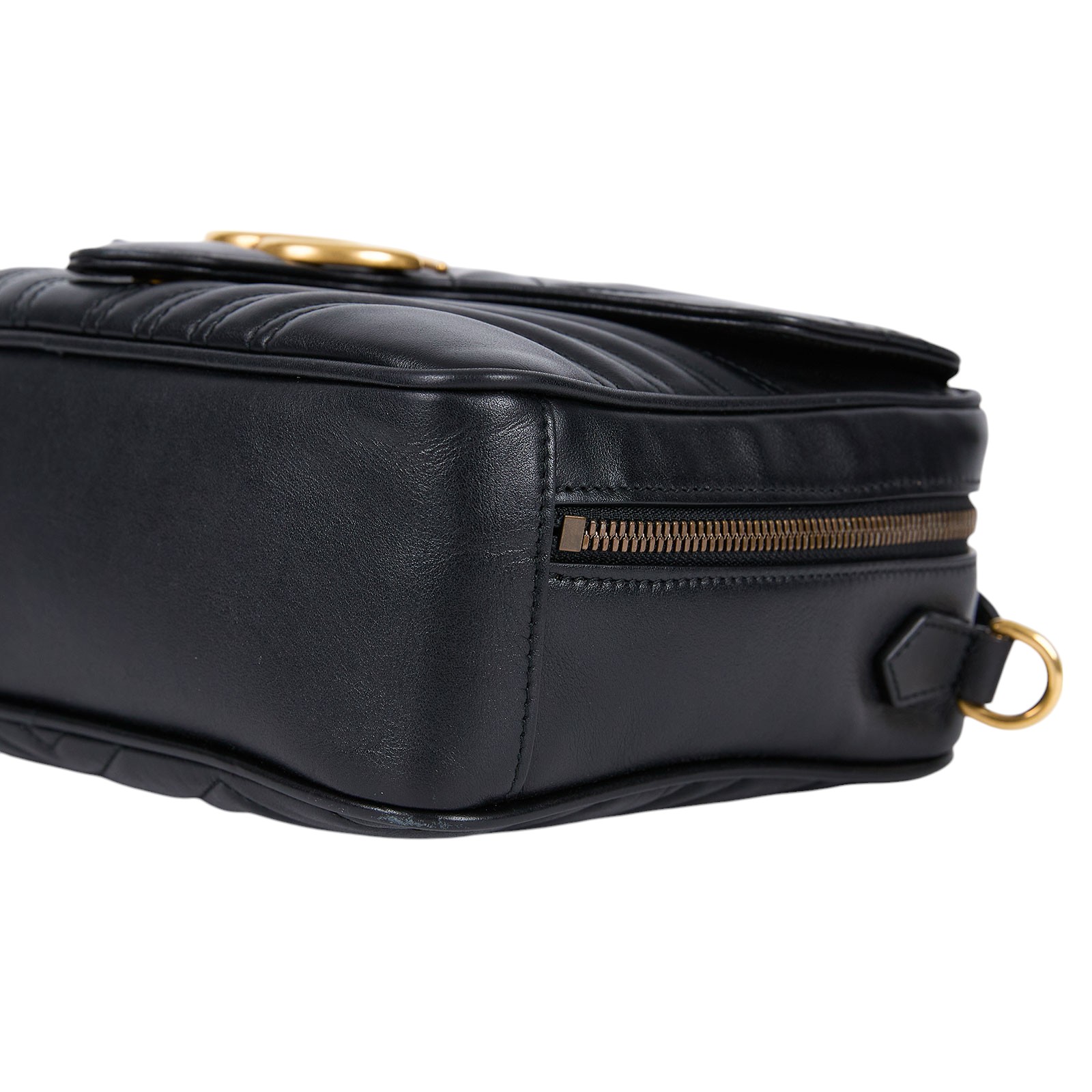 古馳 GUCCI GG Marmont 手提 肩背包 498100 黑MARMONT大相機包 原廠盒子/防塵袋