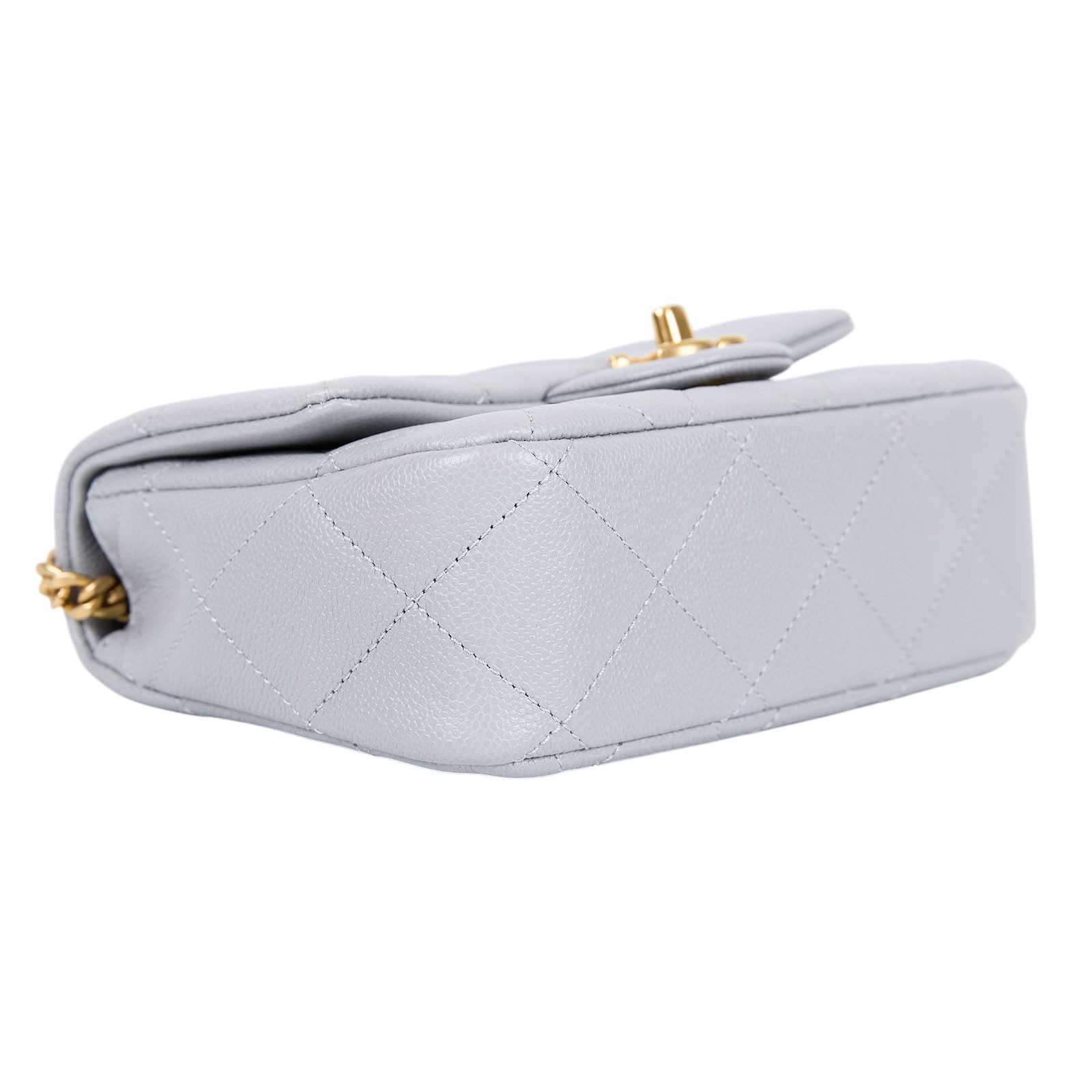 香奈兒 CHANEL Coco 肩背 斜背 口蓋包 AS3829 晶片款 灰愛心季節款方胖 原廠盒子/防塵袋/購買證明