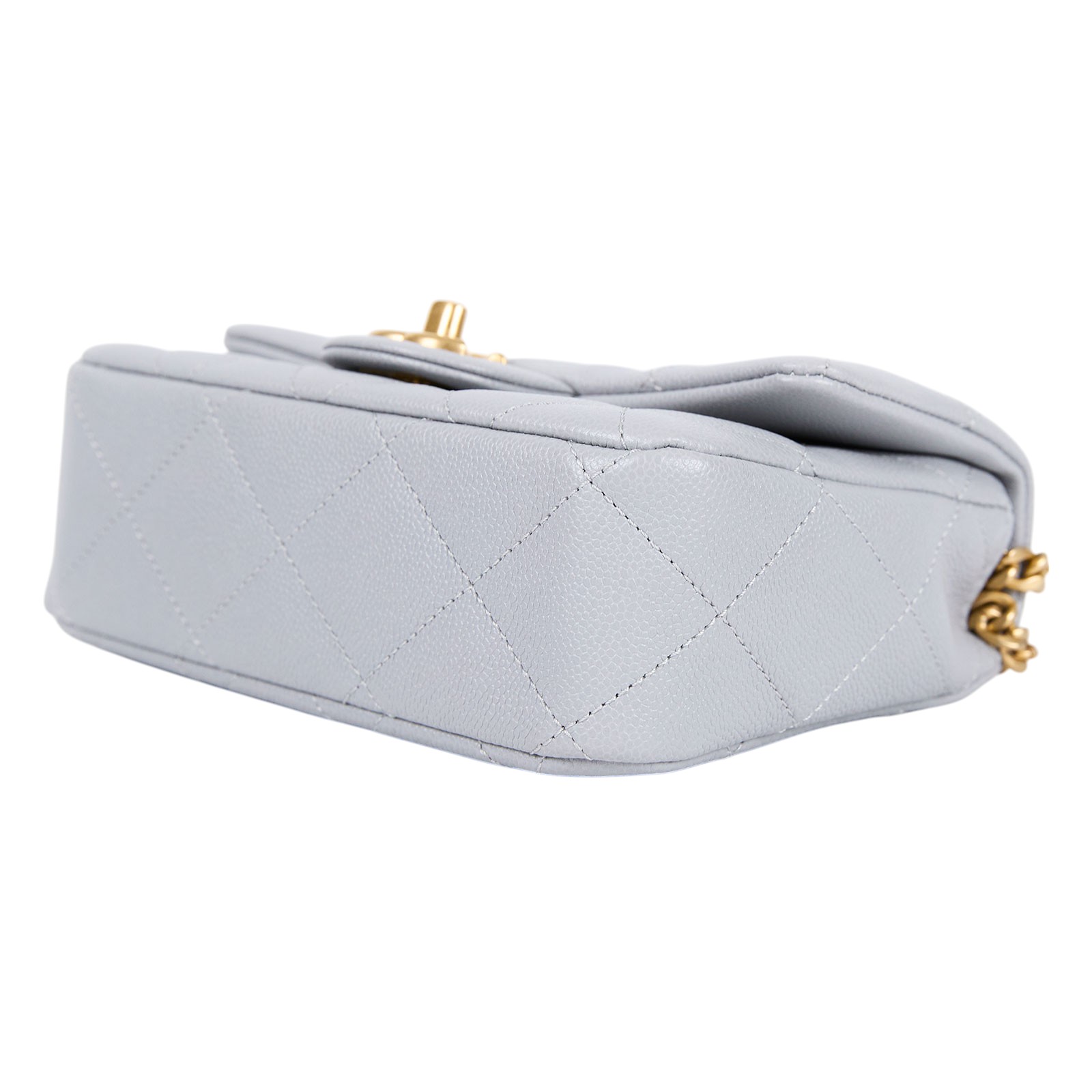 香奈兒 CHANEL Coco 肩背 斜背 口蓋包 AS3829 晶片款 灰愛心季節款方胖 原廠盒子/防塵袋/購買證明