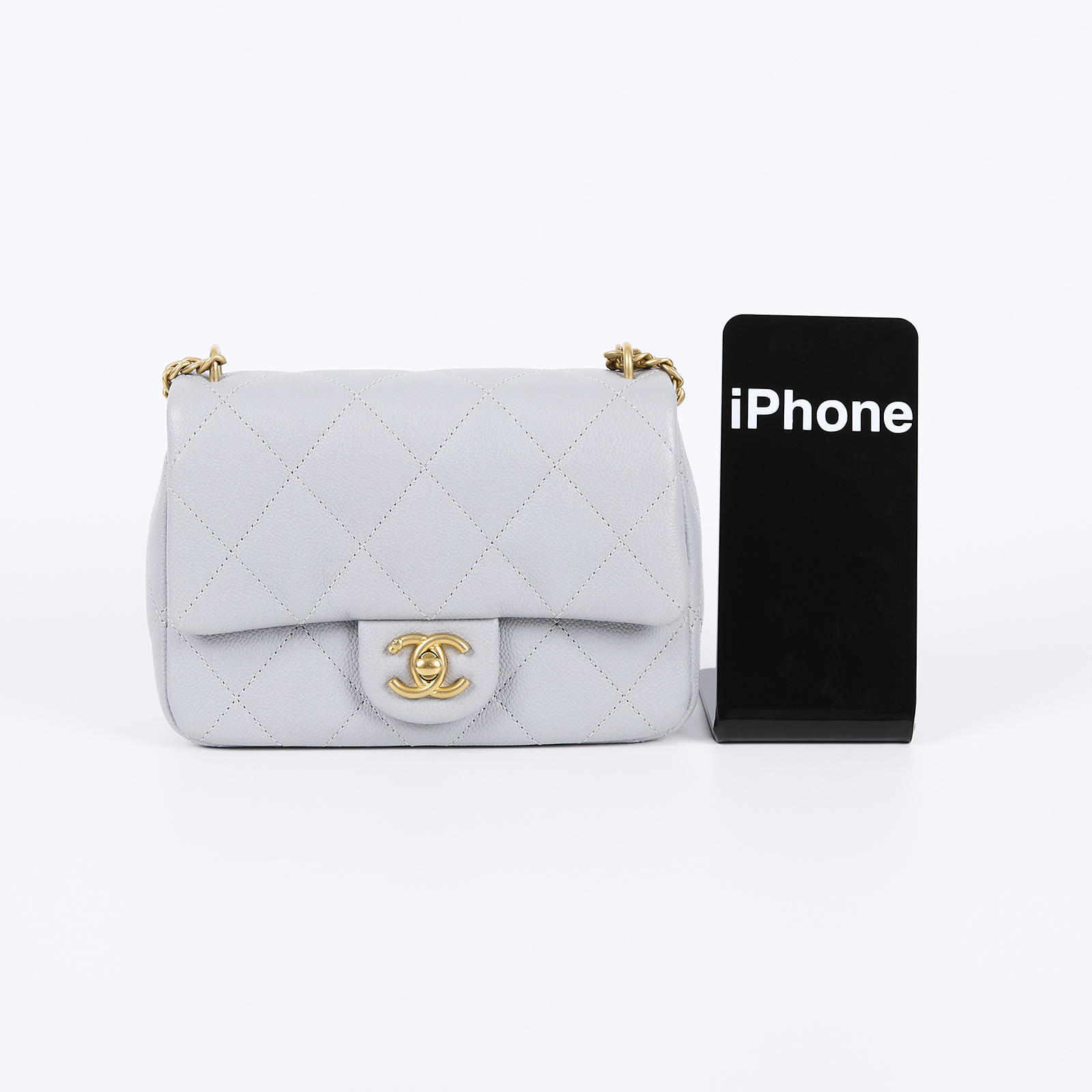 香奈兒 CHANEL Coco 肩背 斜背 口蓋包 AS3829 晶片款 灰愛心季節款方胖 原廠盒子/防塵袋/購買證明