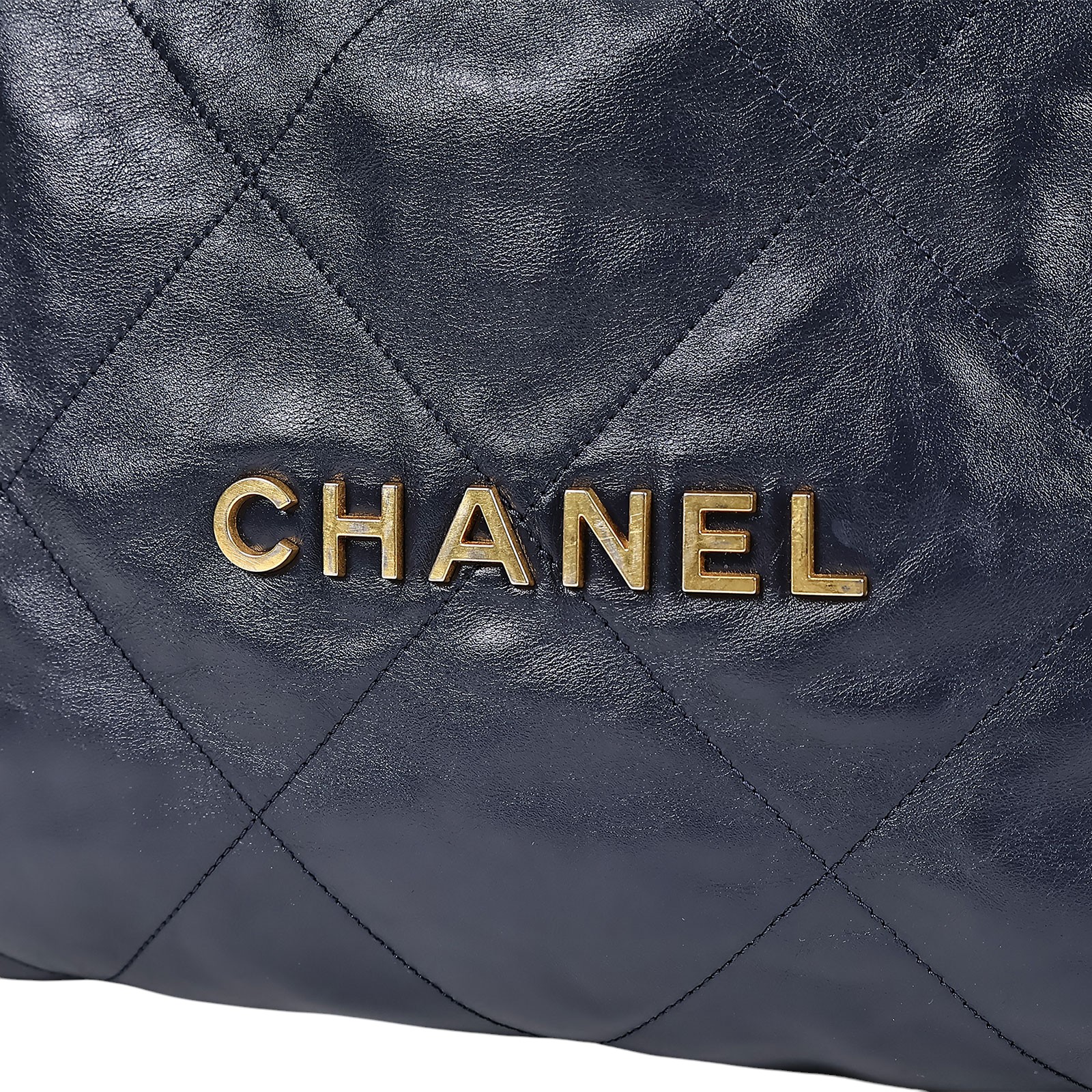 香奈兒 CHANEL 22 中型 束口包  晶片款 深藍22包 原廠盒子/防塵袋