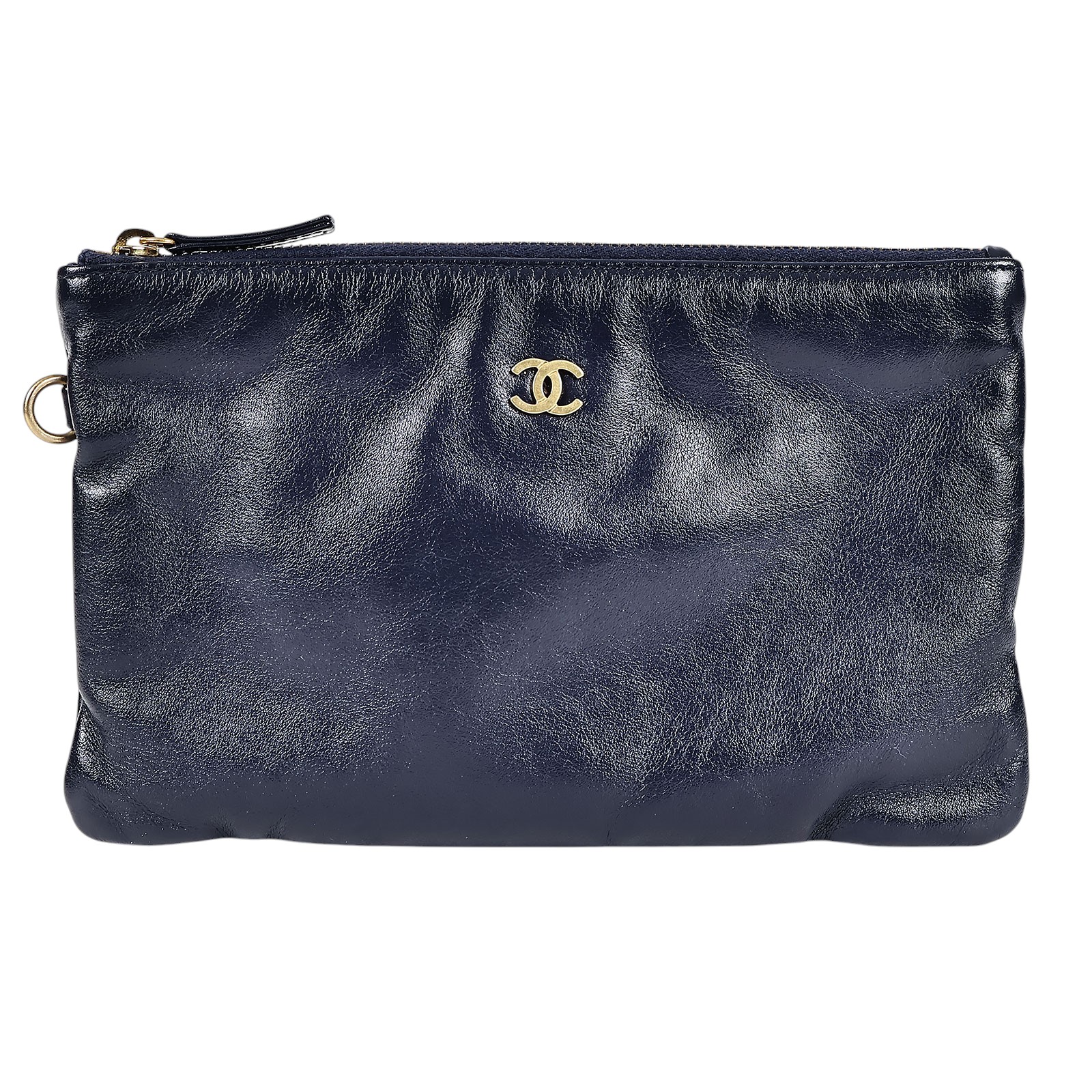 香奈兒 CHANEL 22 中型 束口包  晶片款 深藍22包 原廠盒子/防塵袋