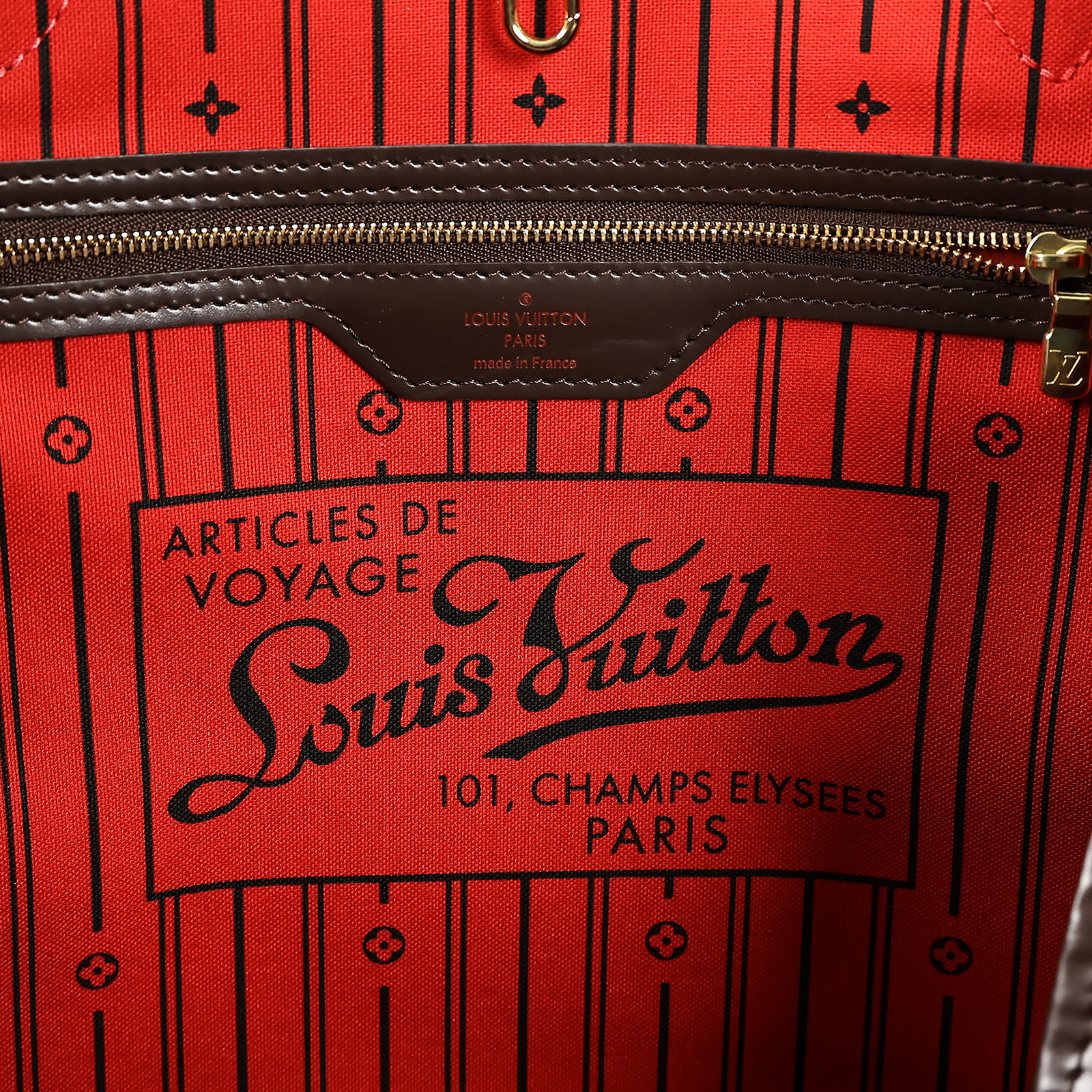 路易威登 LOUIS VUITTON 棕棋盤 MM 托特包 N51105 棋盤格NEVERFULL MM 防塵袋