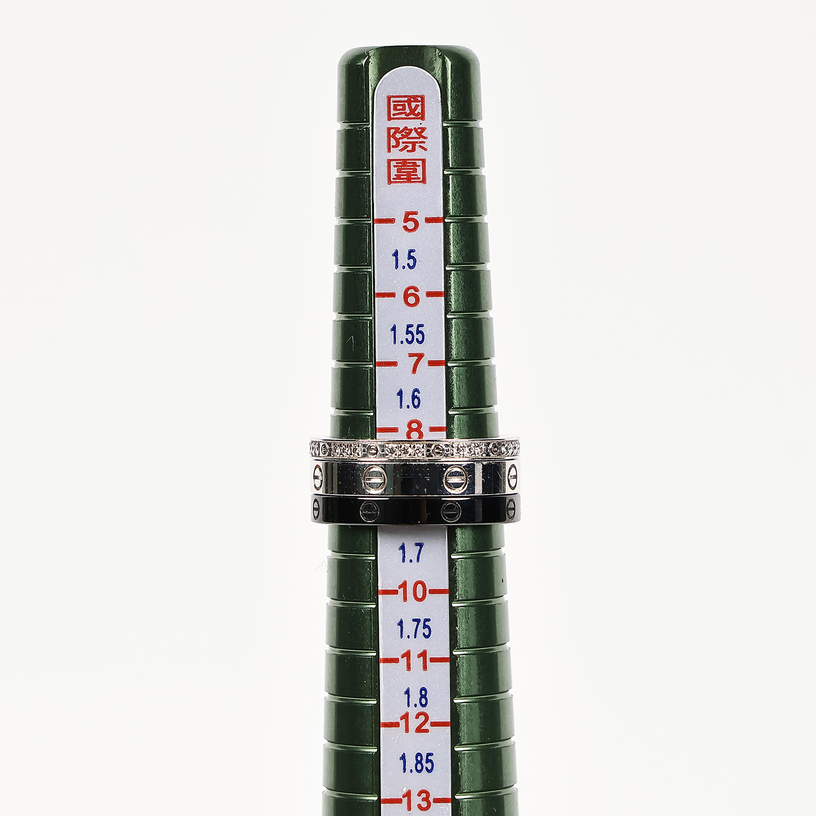 卡地亞 CARTIER Love 戒指 B4097849 Love three hoop 白金黑陶瓷細戒 #49 原廠盒子/保證卡