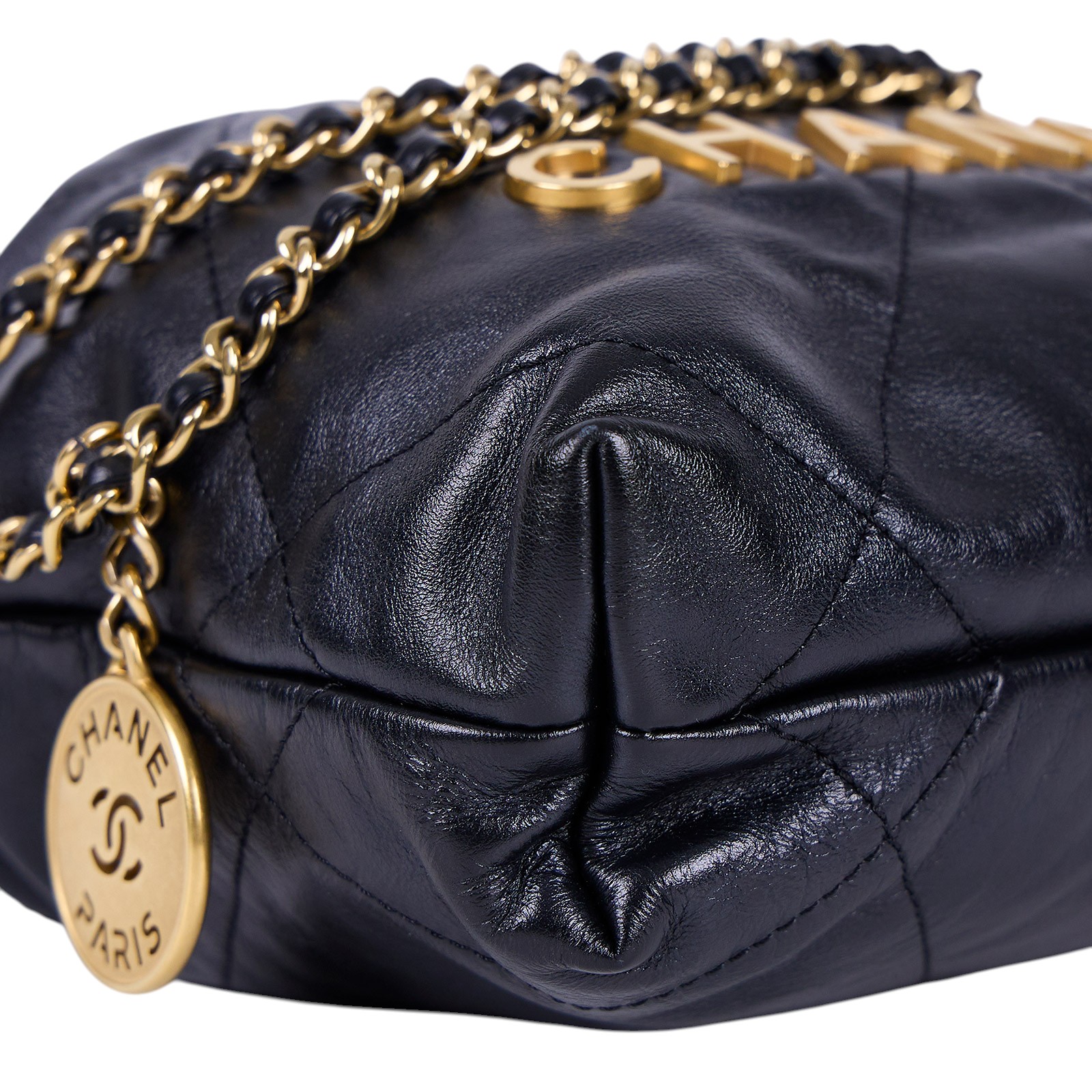 香奈兒 CHANEL 22 Mini 迷你 肩背 斜背包  晶片款 黑22 MINI 防塵袋