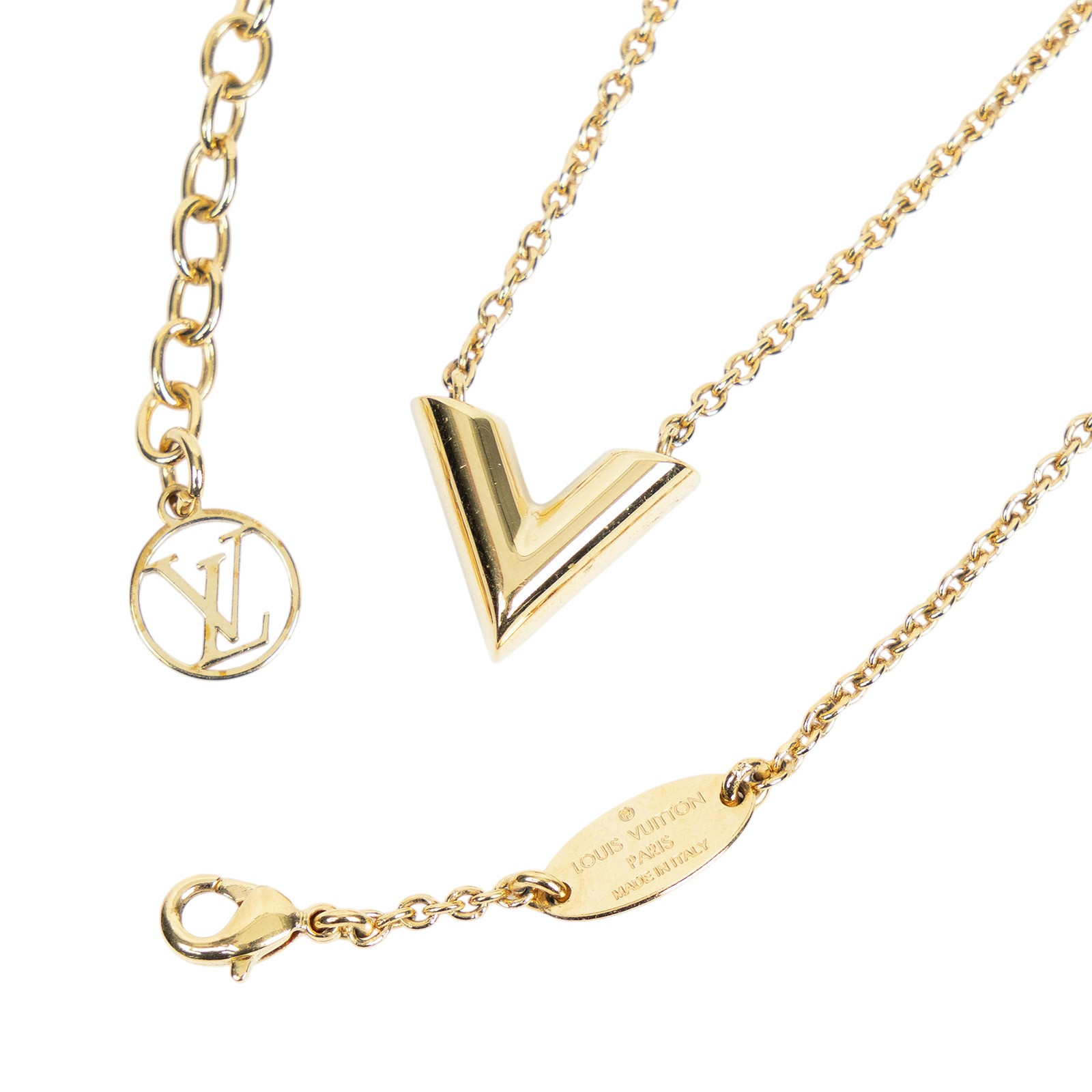 路易威登 LOUIS VUITTON Essential V 項鏈 金屬色 M61083 Essential V項鍊 防塵袋