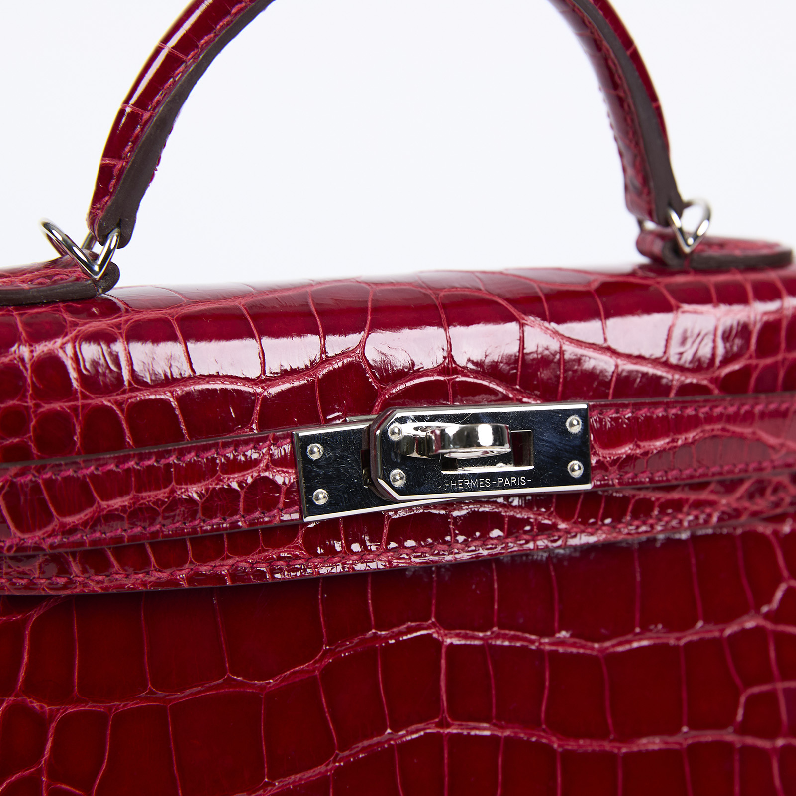 愛馬仕 Hermes Kelly Bag 凱莉包 mini KLM A刻 紅鱷魚皮MINI KELLY 防塵袋