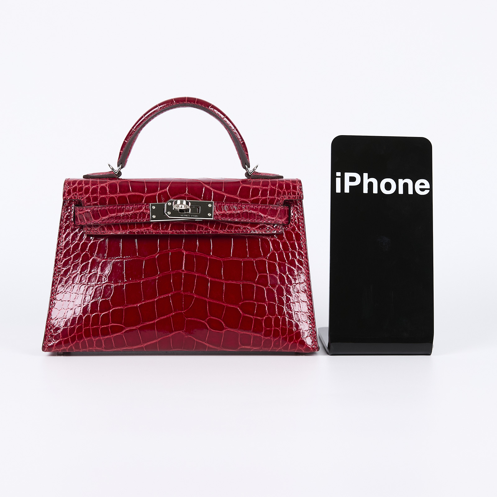 愛馬仕 Hermes Kelly Bag 凱莉包 mini KLM A刻 紅鱷魚皮MINI KELLY 防塵袋