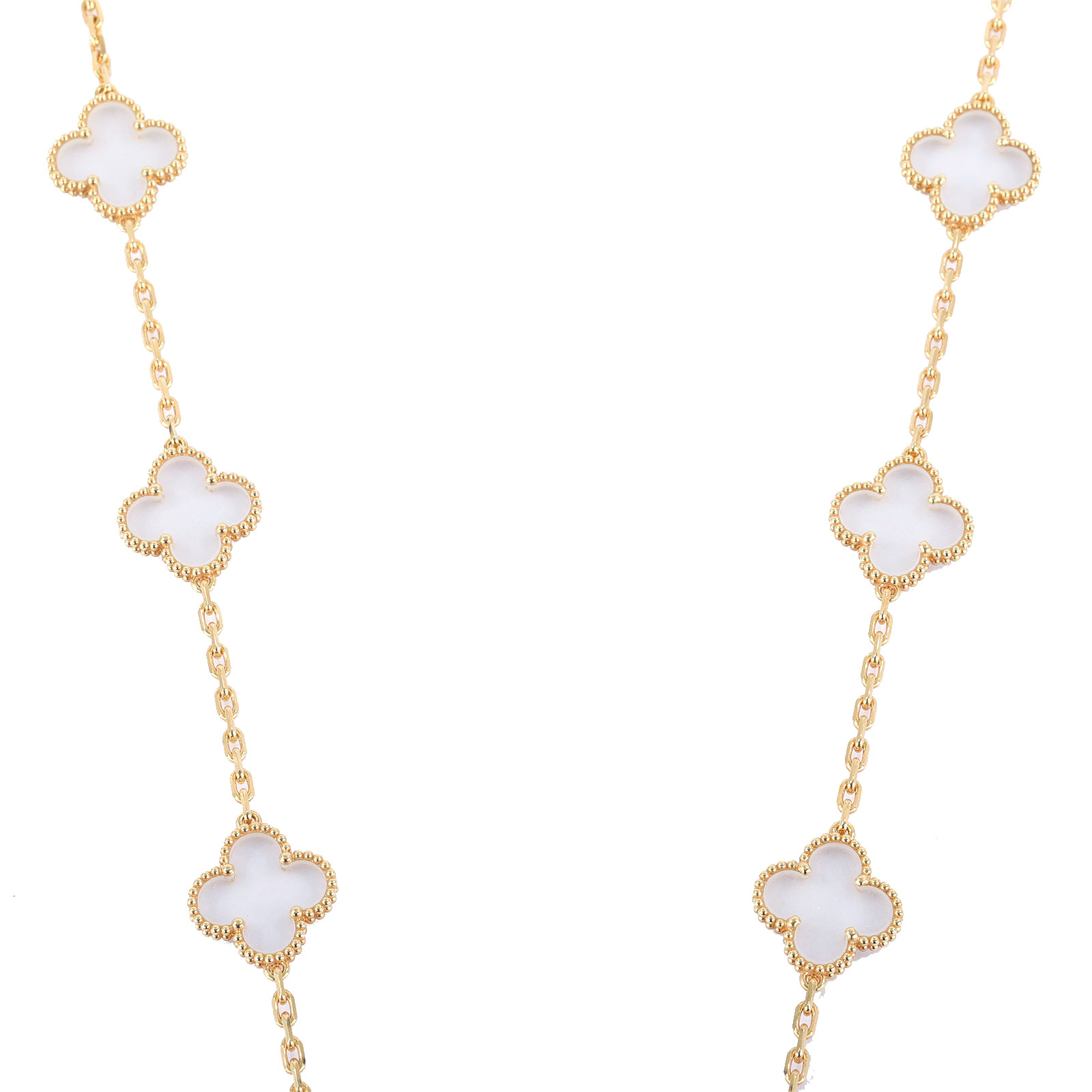梵克雅寶 Van Cleef & Arpels Vintage Alhambra 長項鍊 日本限定 VCARP39C00 水晶二十花項鍊 原廠盒子/保書