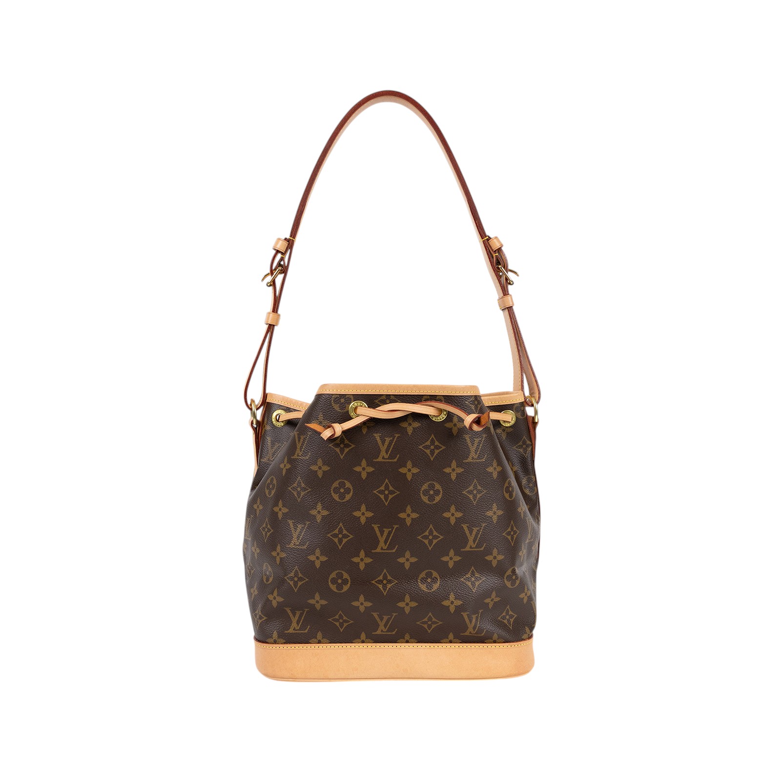 路易威登 LOUIS VUITTON Petit Noé 束口 水桶包 經典帆布 M46984 晶片款 原花水桶包 無附屬品