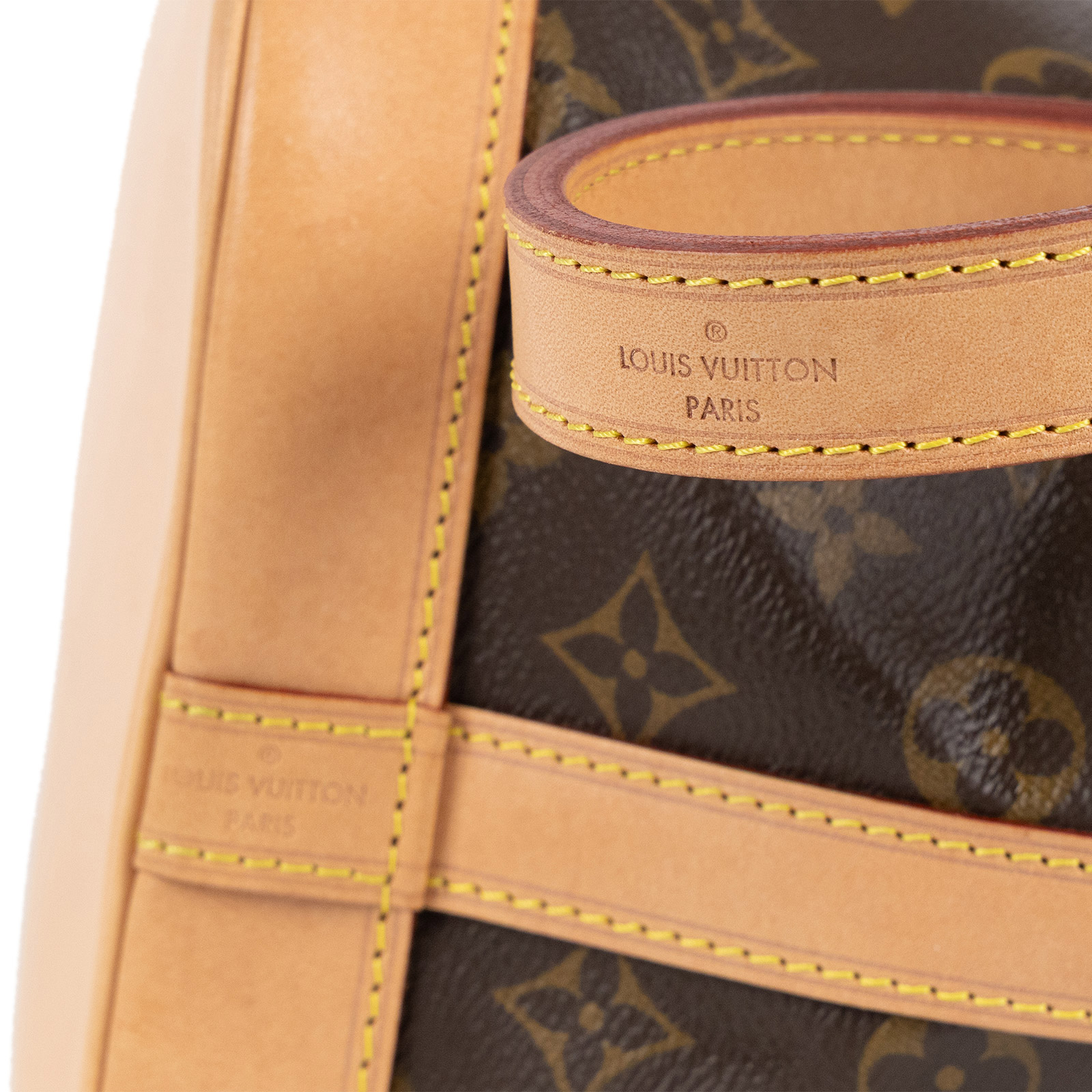 路易威登 LOUIS VUITTON Petit Noé 束口 水桶包 經典帆布 M46984 晶片款 原花水桶包 無附屬品