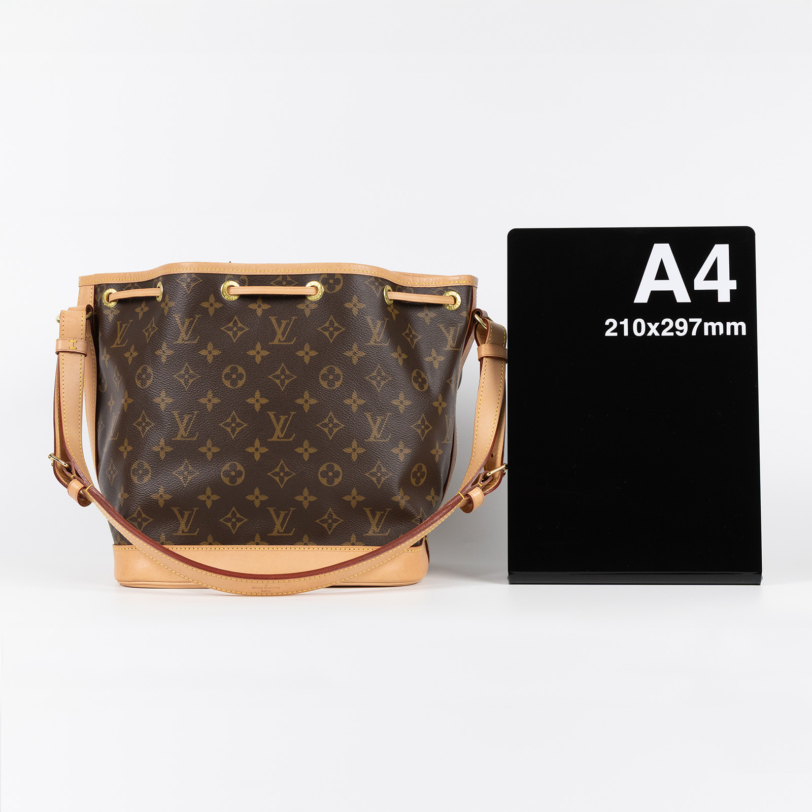 路易威登 LOUIS VUITTON Petit Noé 束口 水桶包 經典帆布 M46984 晶片款 原花水桶包 無附屬品