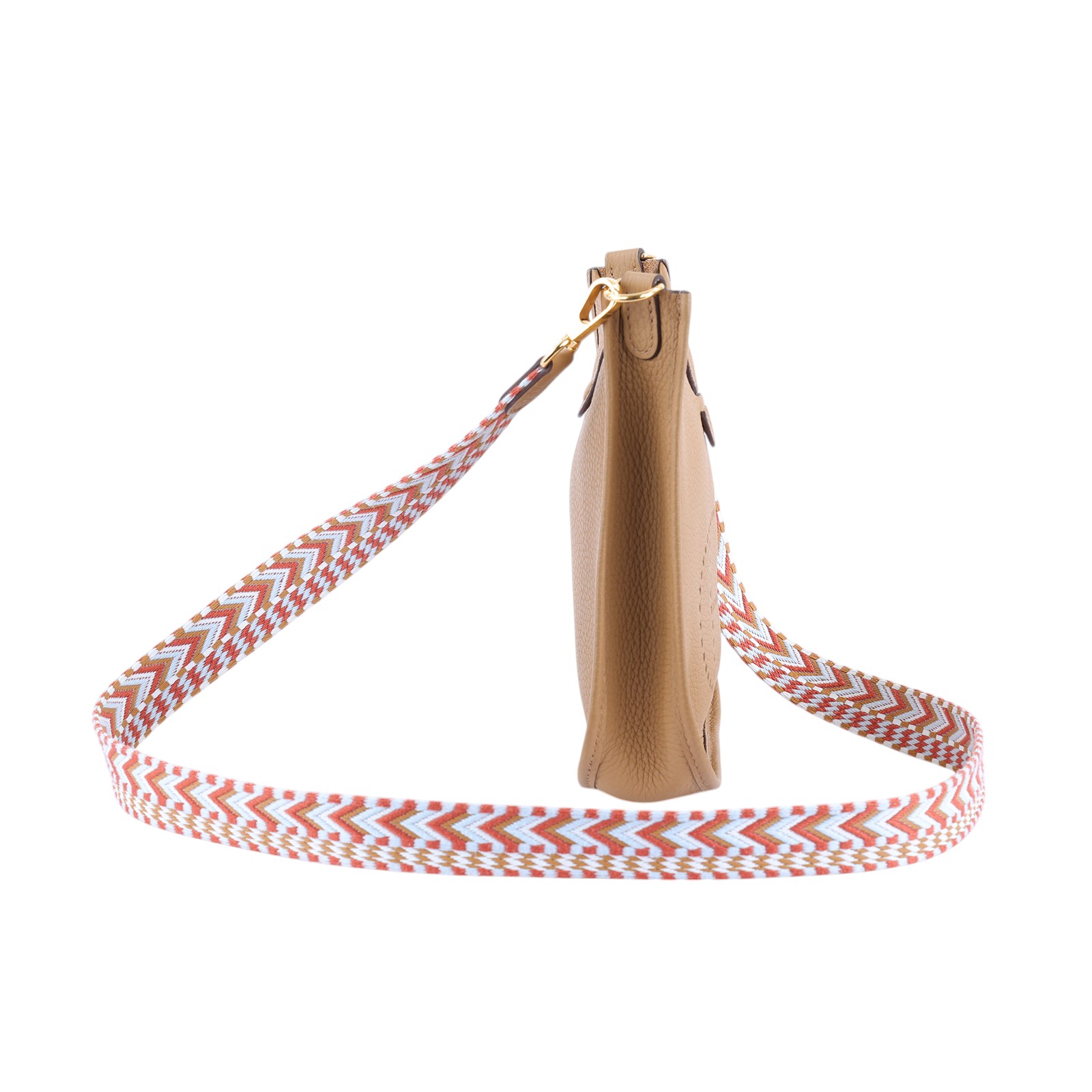 愛馬仕 Hermes Evelyne Bag Mini 伊芙琳包 Evelyne 16 EV16 U刻 芝麻色 MINI EVELYNE 防塵袋