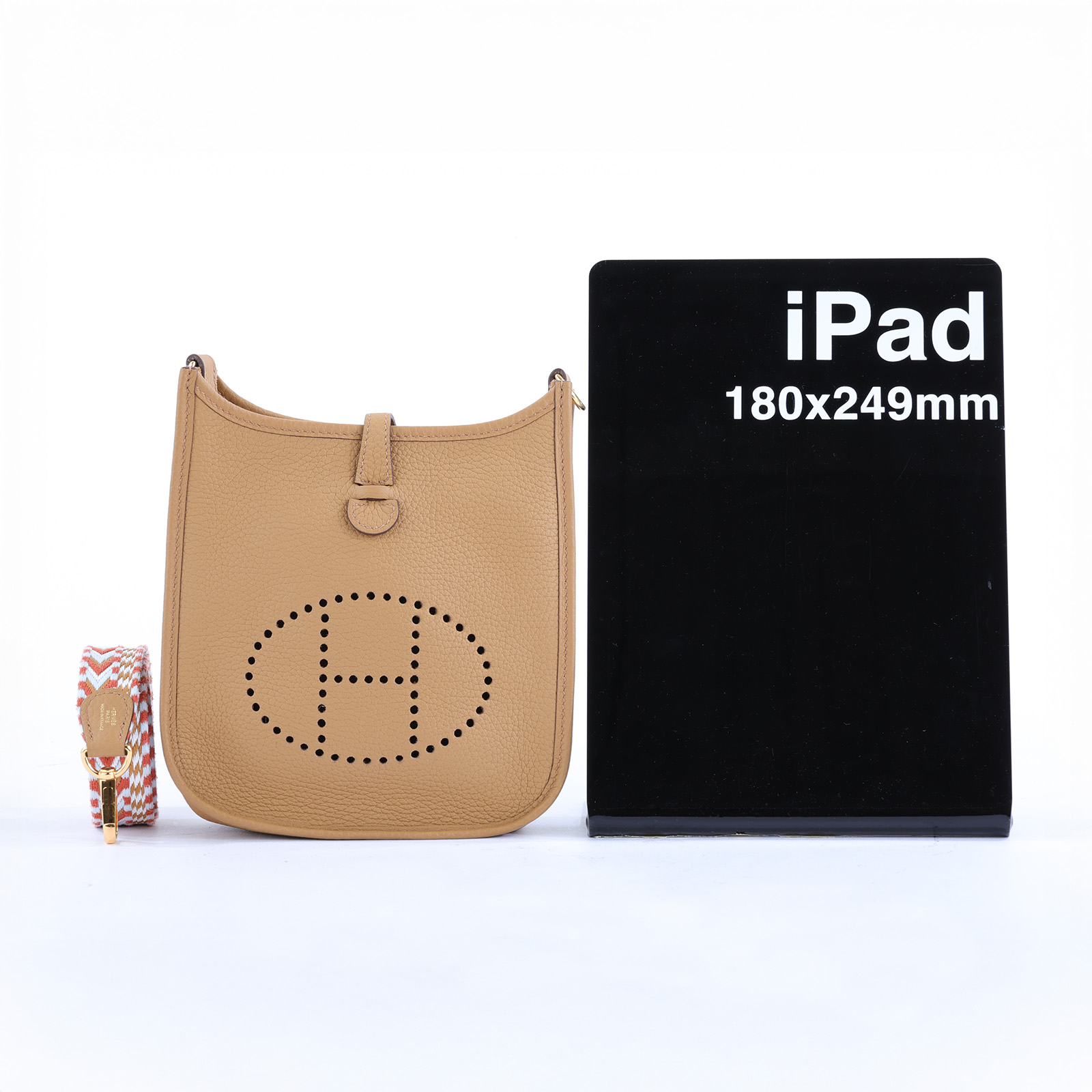 愛馬仕 Hermes Evelyne Bag Mini 伊芙琳包 Evelyne 16 EV16 U刻 芝麻色 MINI EVELYNE 防塵袋