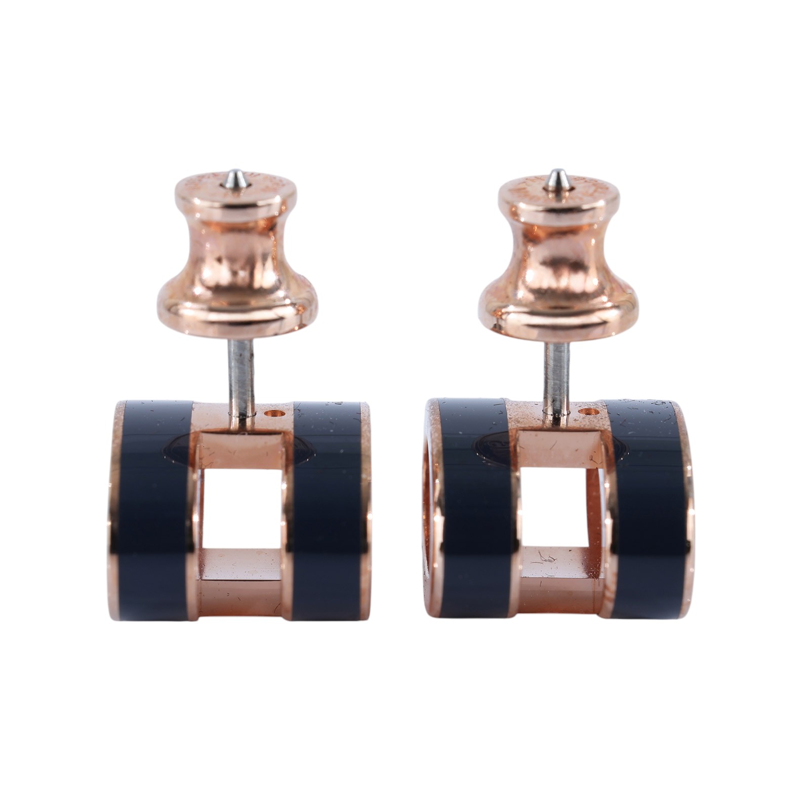 愛馬仕 Hermes Mini Pop H 耳釘 POPHE 深藍MINI POP H耳環 原廠盒子
