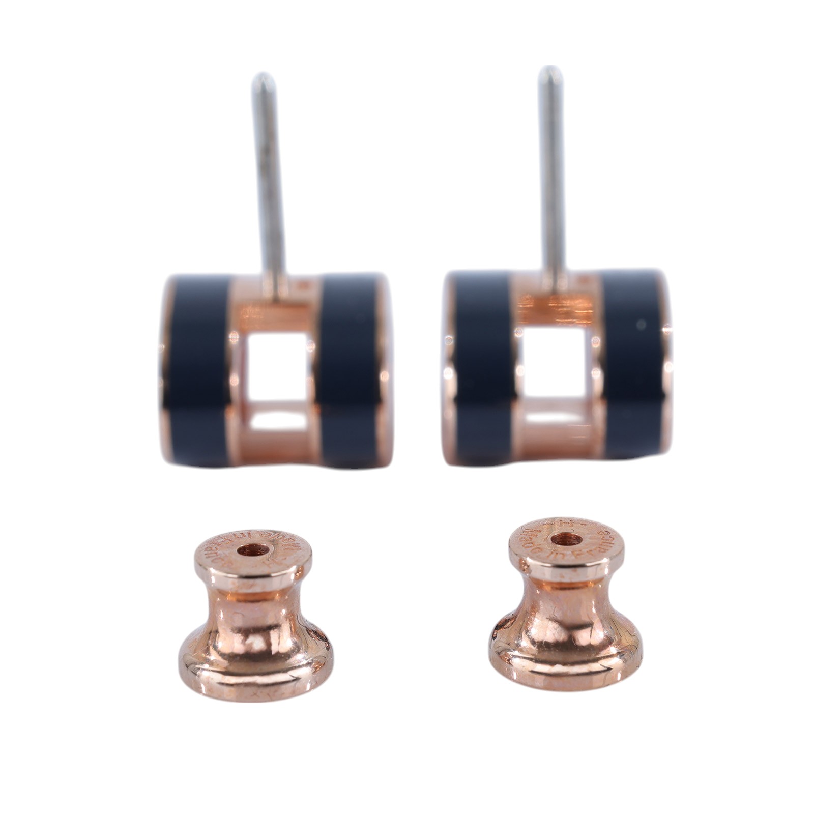 愛馬仕 Hermes Mini Pop H 耳釘 POPHE 深藍MINI POP H耳環 原廠盒子