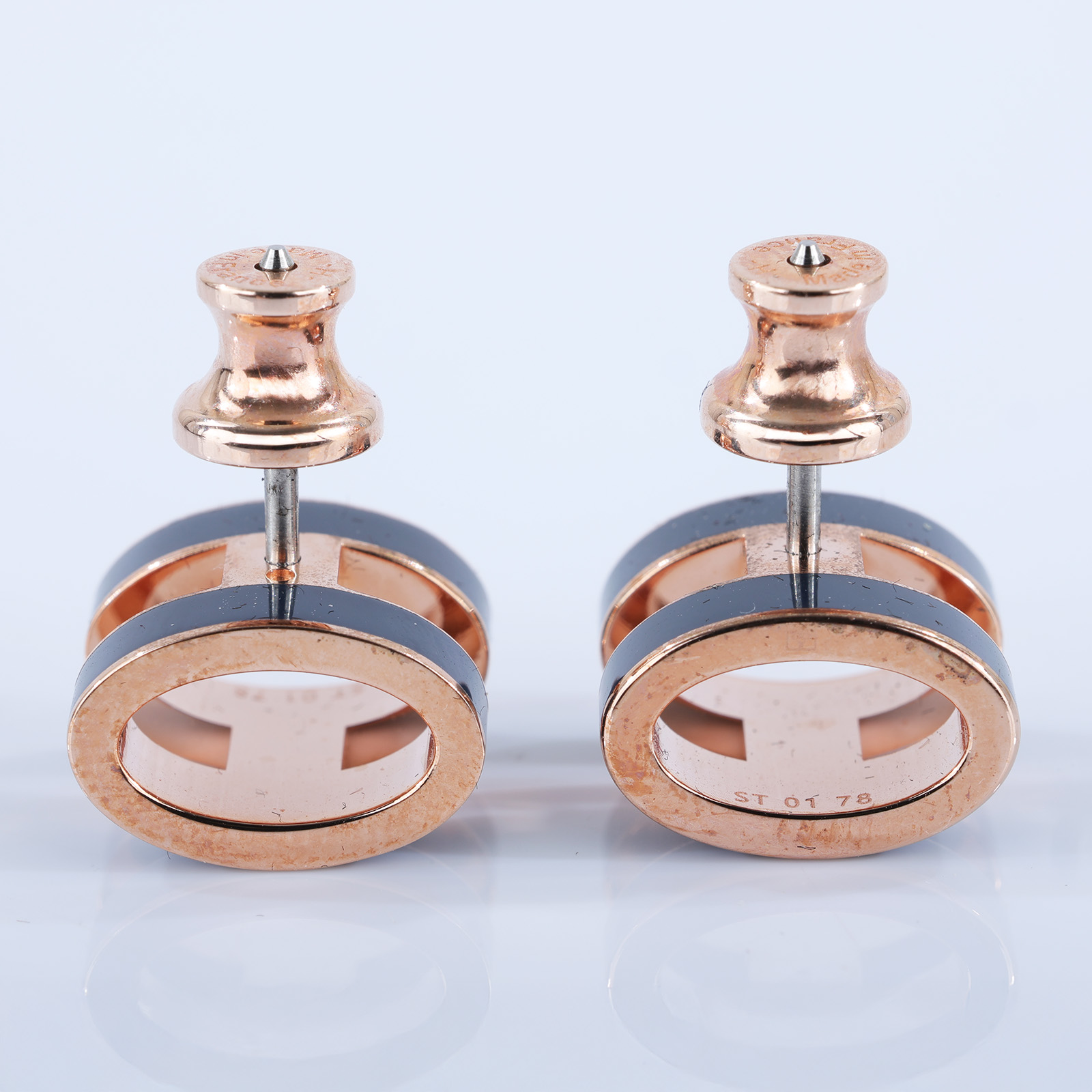 愛馬仕 Hermes Mini Pop H 耳釘 POPHE 深藍MINI POP H耳環 原廠盒子