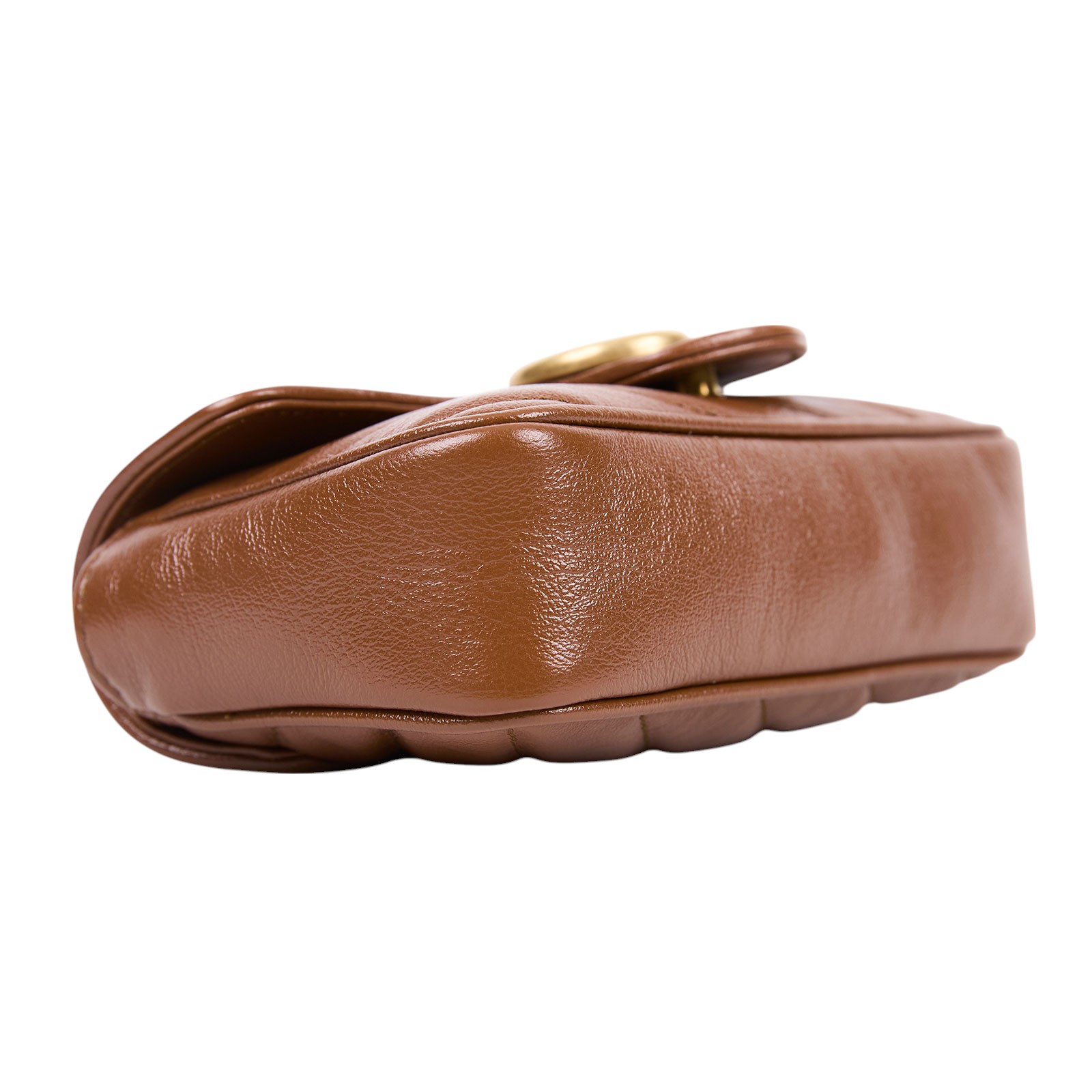 古馳 GUCCI GG Mormont 絎縫 超迷你袋 476433 咖MARMONT 無附屬品