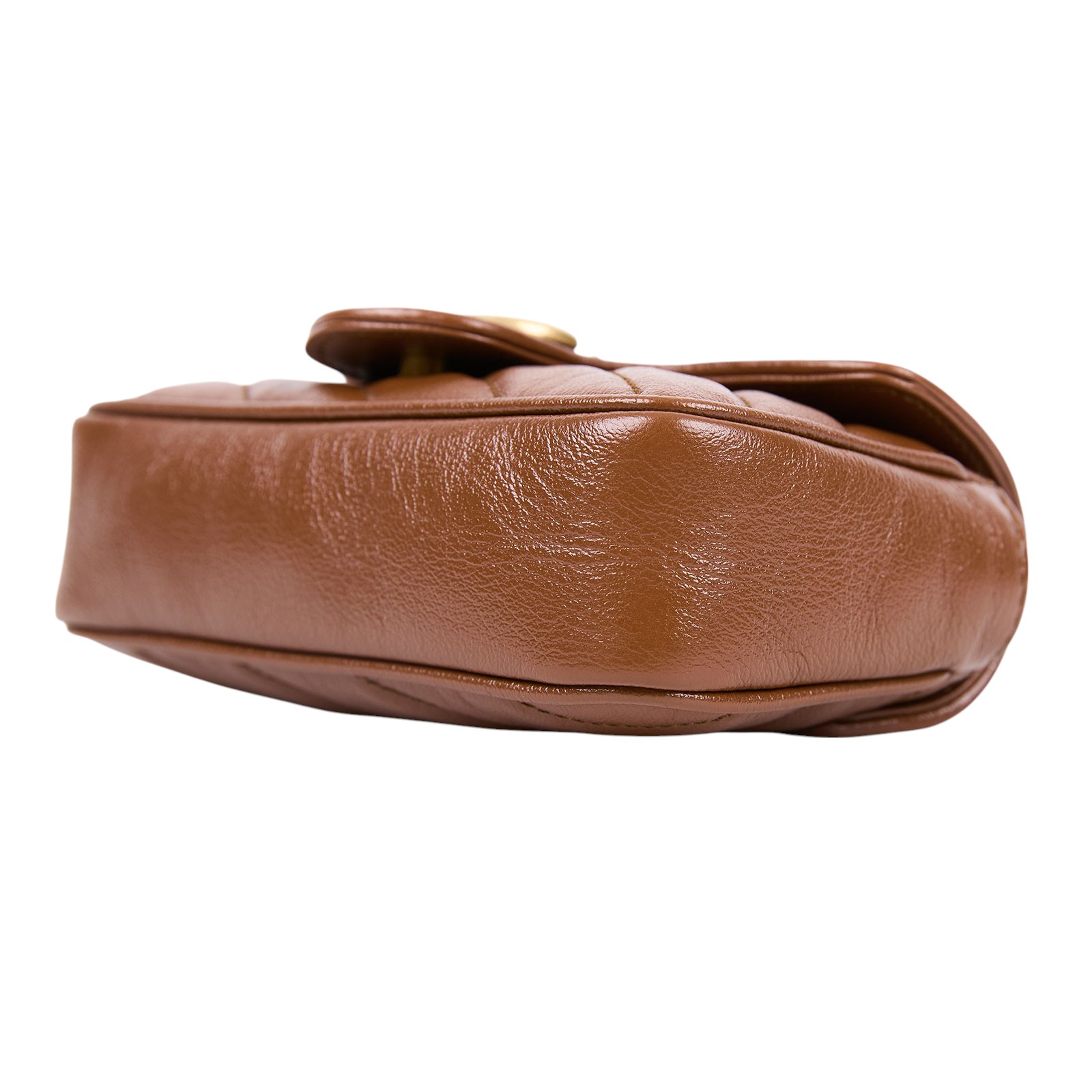 古馳 GUCCI GG Mormont 絎縫 超迷你袋 476433 咖MARMONT 無附屬品