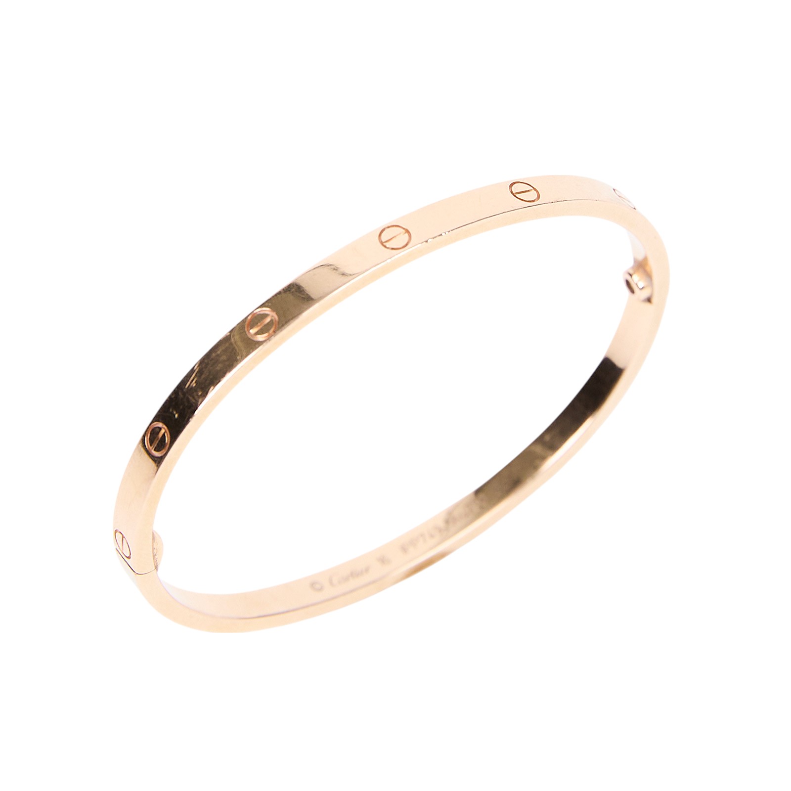 卡地亞 CARTIER Love 手環 小型款 B6047316 PG LOVE手環 細版 #16 原廠盒子/保證卡/購買證明