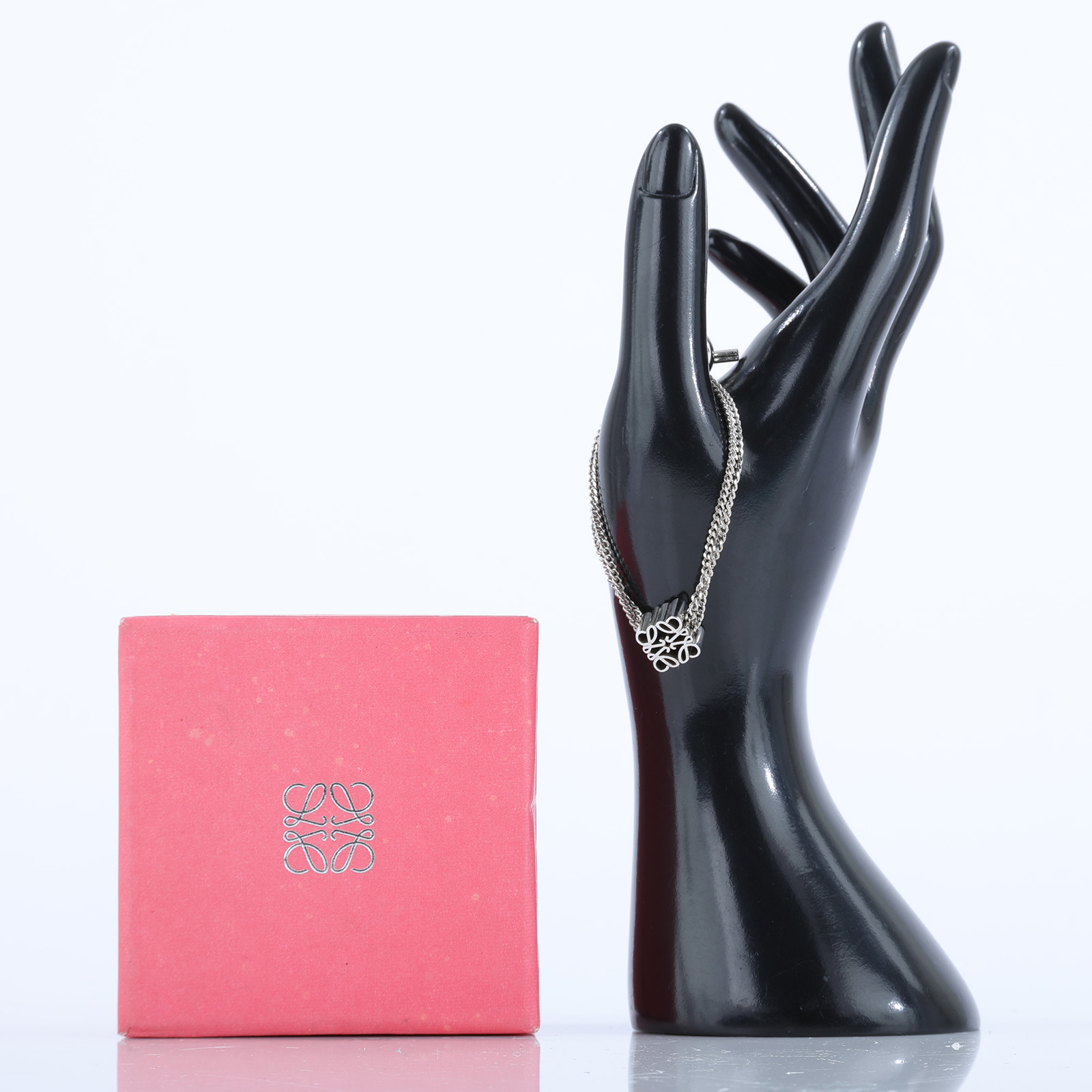 羅意威 LOEWE 墜飾手鍊  純銀手鍊#S 原廠盒子