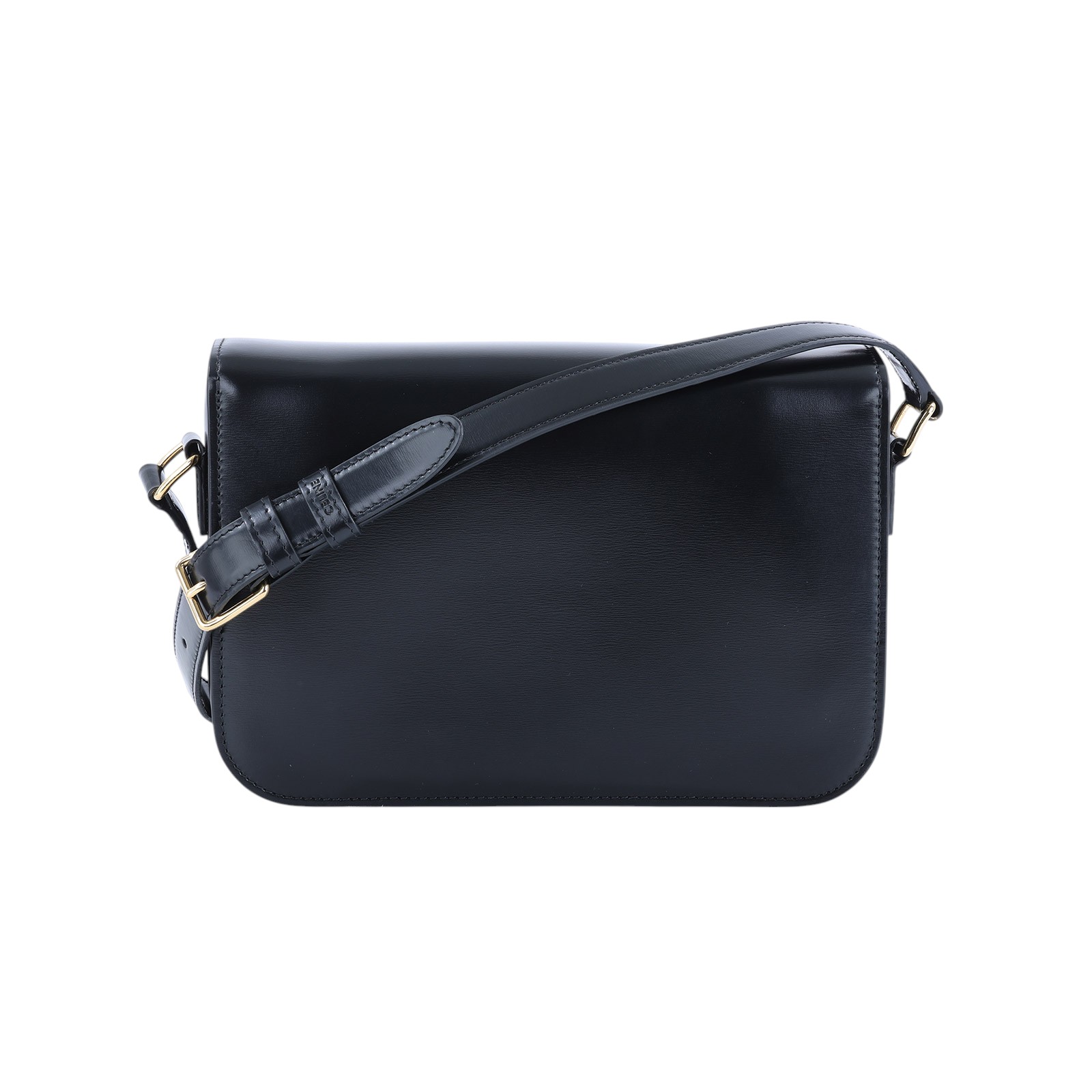 思琳 CELINE 亮面牛皮革 Classique Triomphe 凱旋門 肩背包 187363BF4 黑凱旋TEEN TRIOMPHE 防塵袋