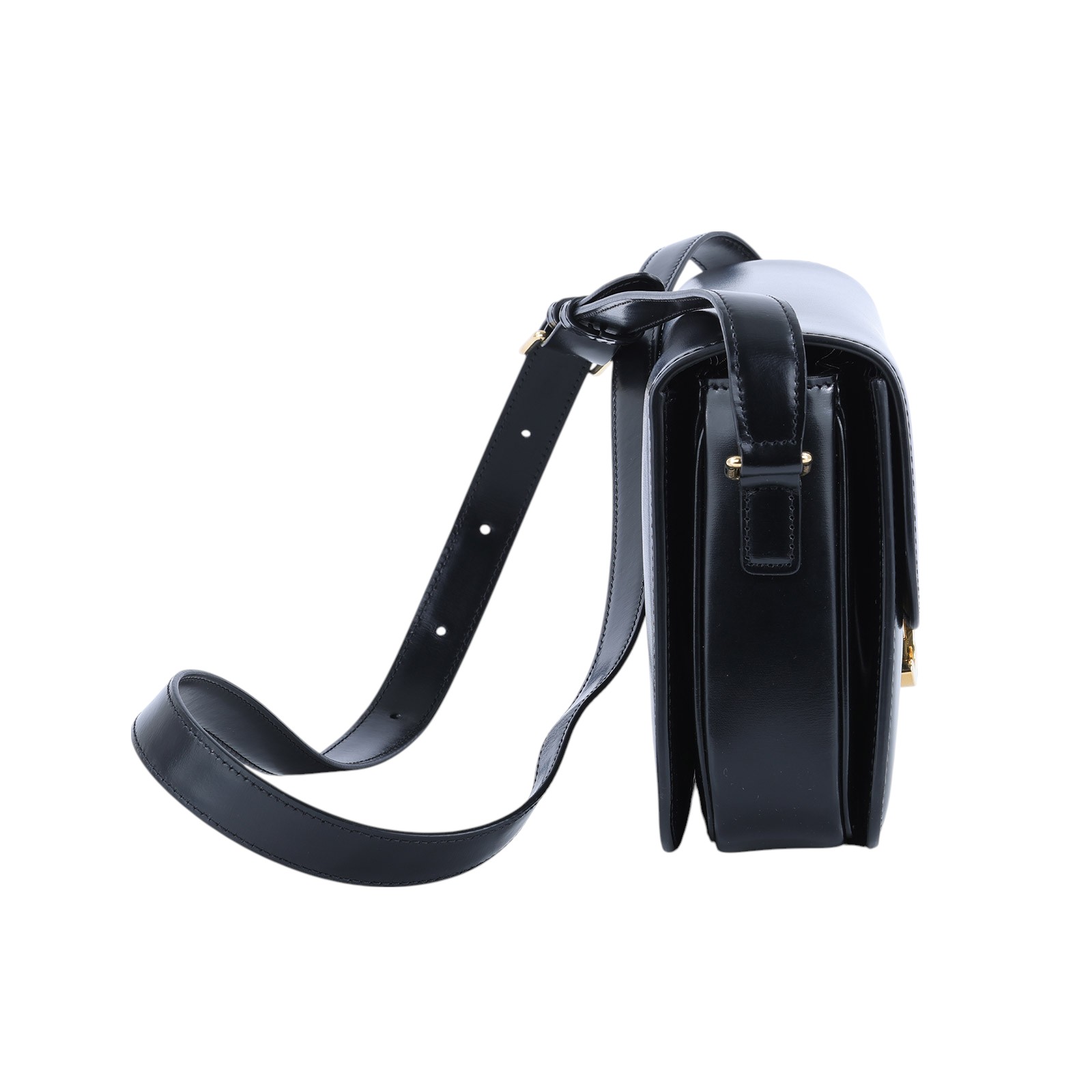 思琳 CELINE 亮面牛皮革 Classique Triomphe 凱旋門 肩背包 187363BF4 黑凱旋TEEN TRIOMPHE 防塵袋