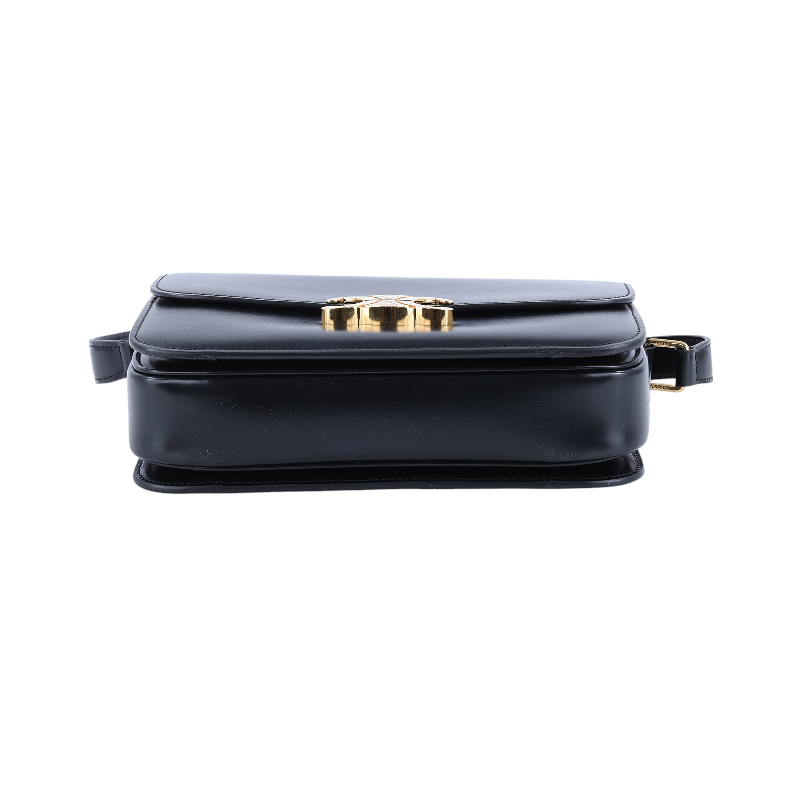 思琳 CELINE 亮面牛皮革 Classique Triomphe 凱旋門 肩背包 187363BF4 黑凱旋TEEN TRIOMPHE 防塵袋