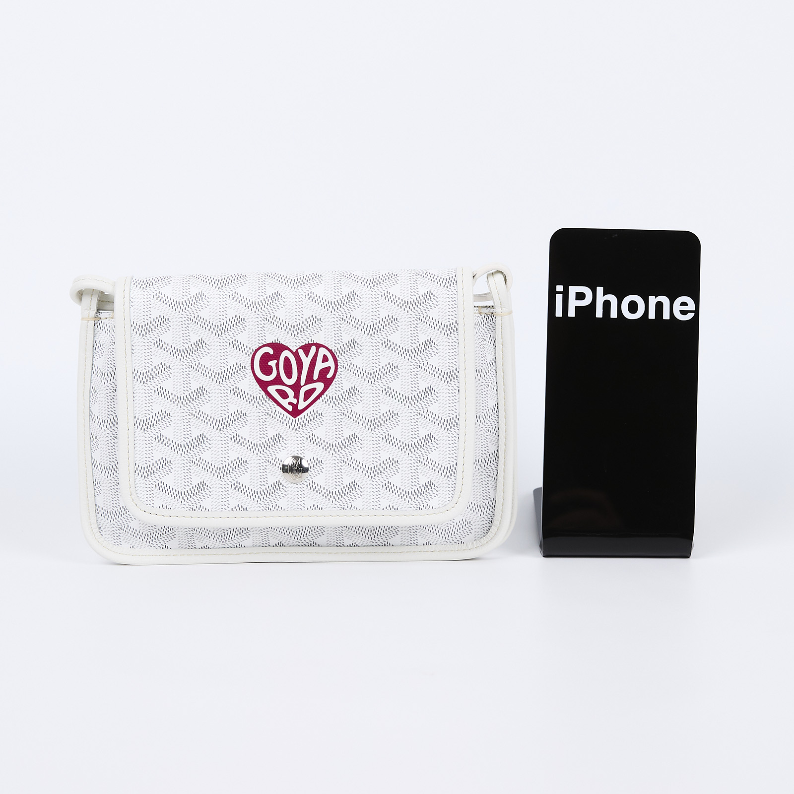 高雅德 GOYARD Plumet Pocket Wallet 肩背 隨身錢包 PLUMETPMLTY 白愛心PLUMET 防塵袋